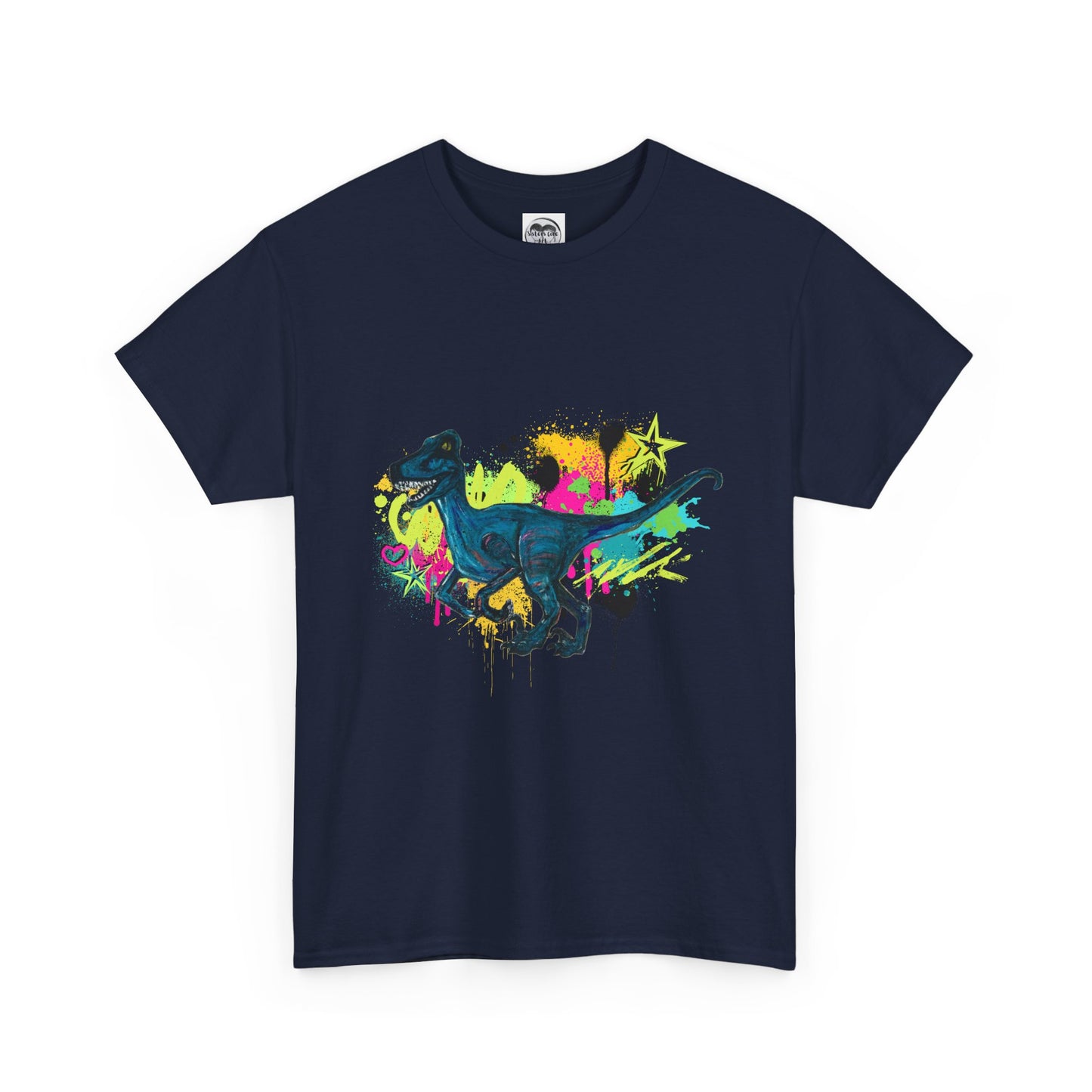 Dinosaur Art Unisex Heavy Cotton Tee | Perfect for Dinosaur Lovers, Fun Gift for Birthdays, Unique Fashion Statement