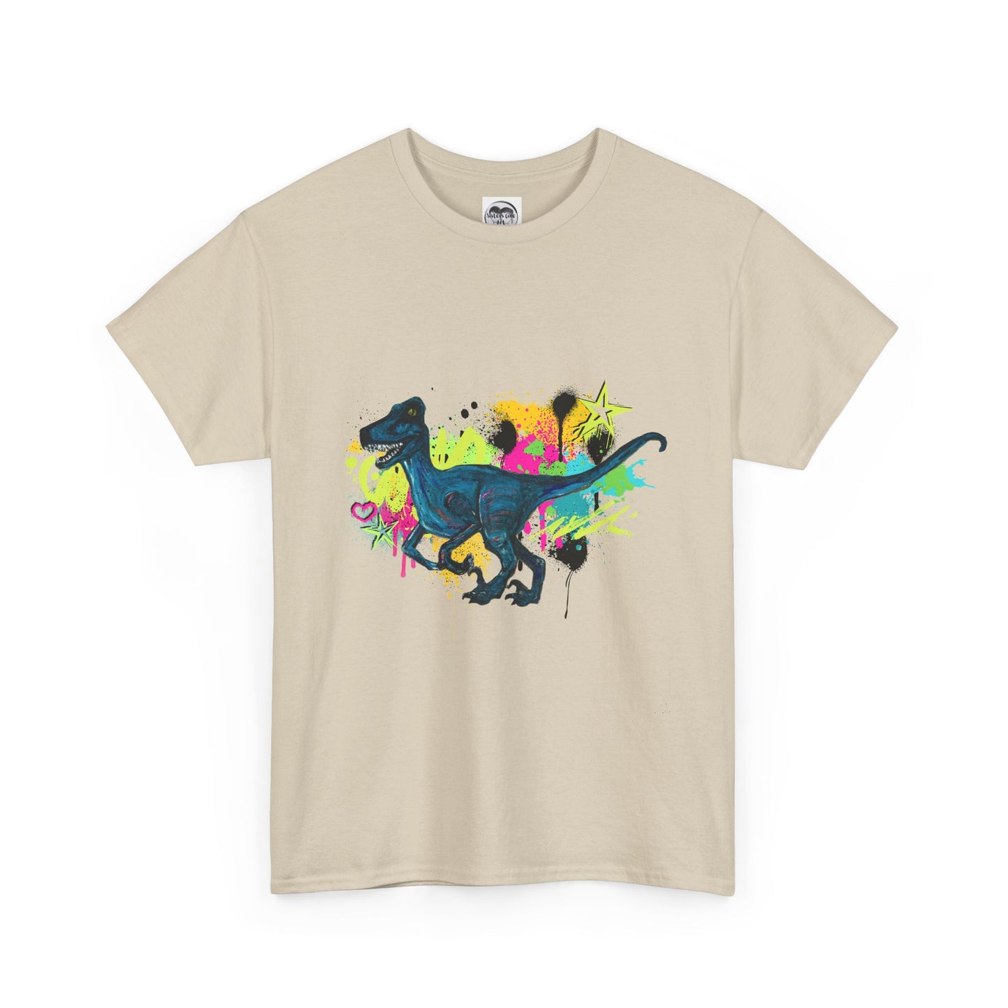 Dinosaur Art Unisex Heavy Cotton Tee | Perfect for Dinosaur Lovers, Fun Gift for Birthdays, Unique Fashion Statement