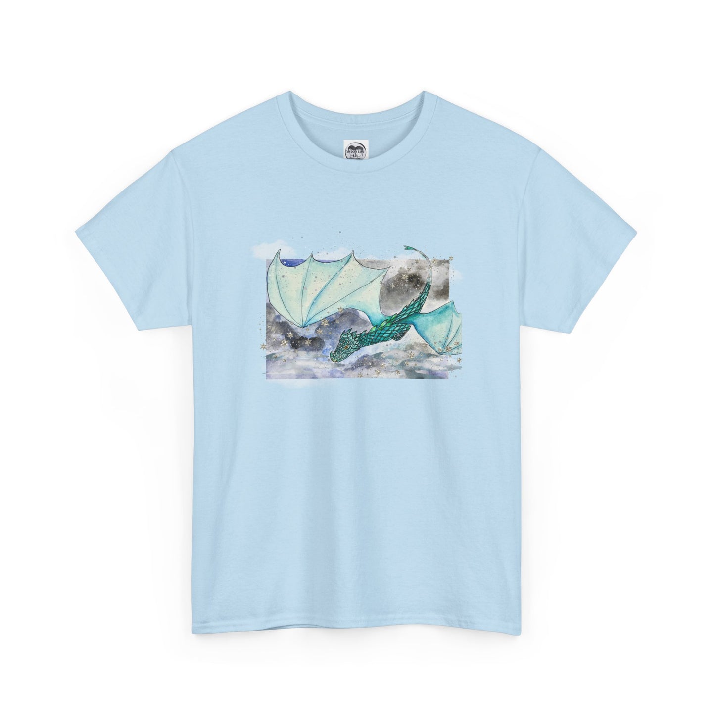 Dragon Flying through Storm Clouds Unisex Tee, Fantasy T-Shirt, Dragon Lover Gift, Eco-Friendly Apparel, Comfortable Casual Top, Unique Graphic Tee