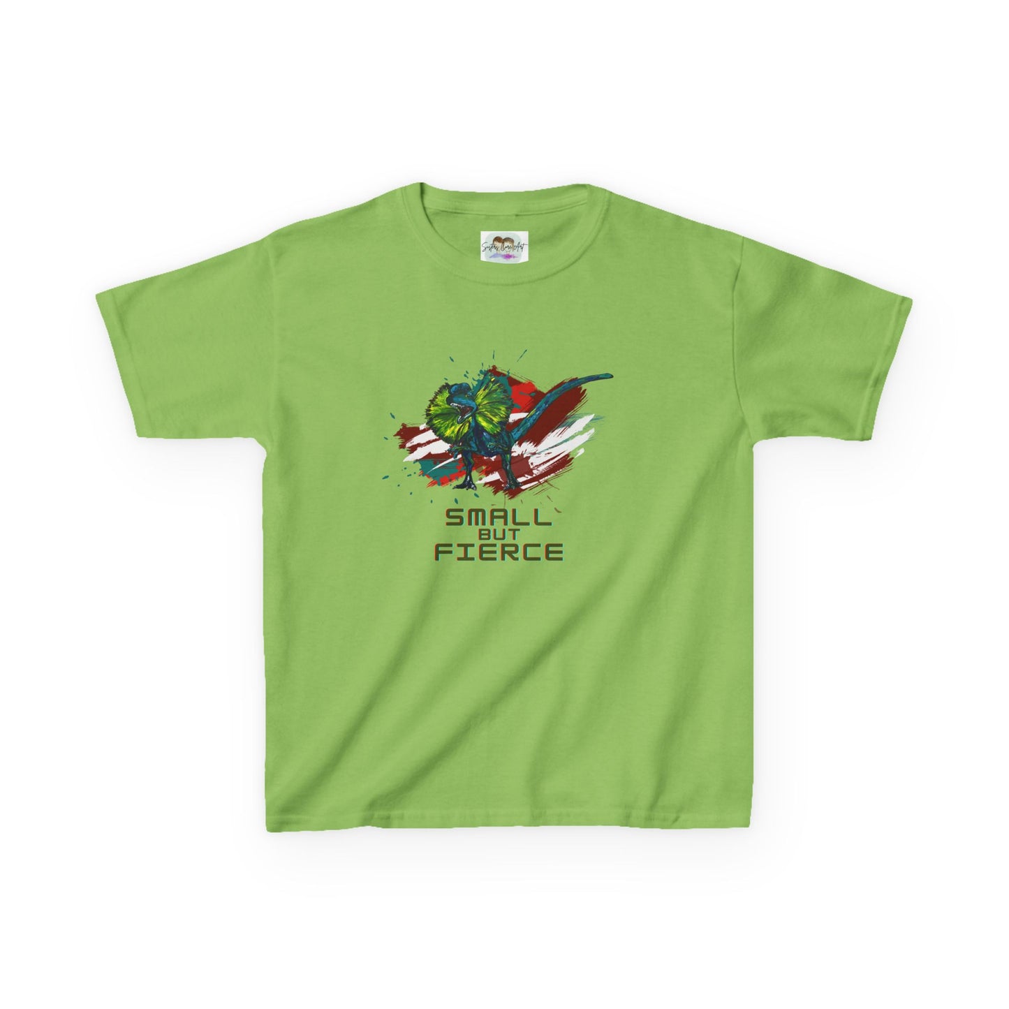 Small But Fierce Kids Dino Tee, Cute Graphic Shirt, Fun Kids Apparel, Gift for Children, Backyard Play, Everyday Wear, Birthday Gift