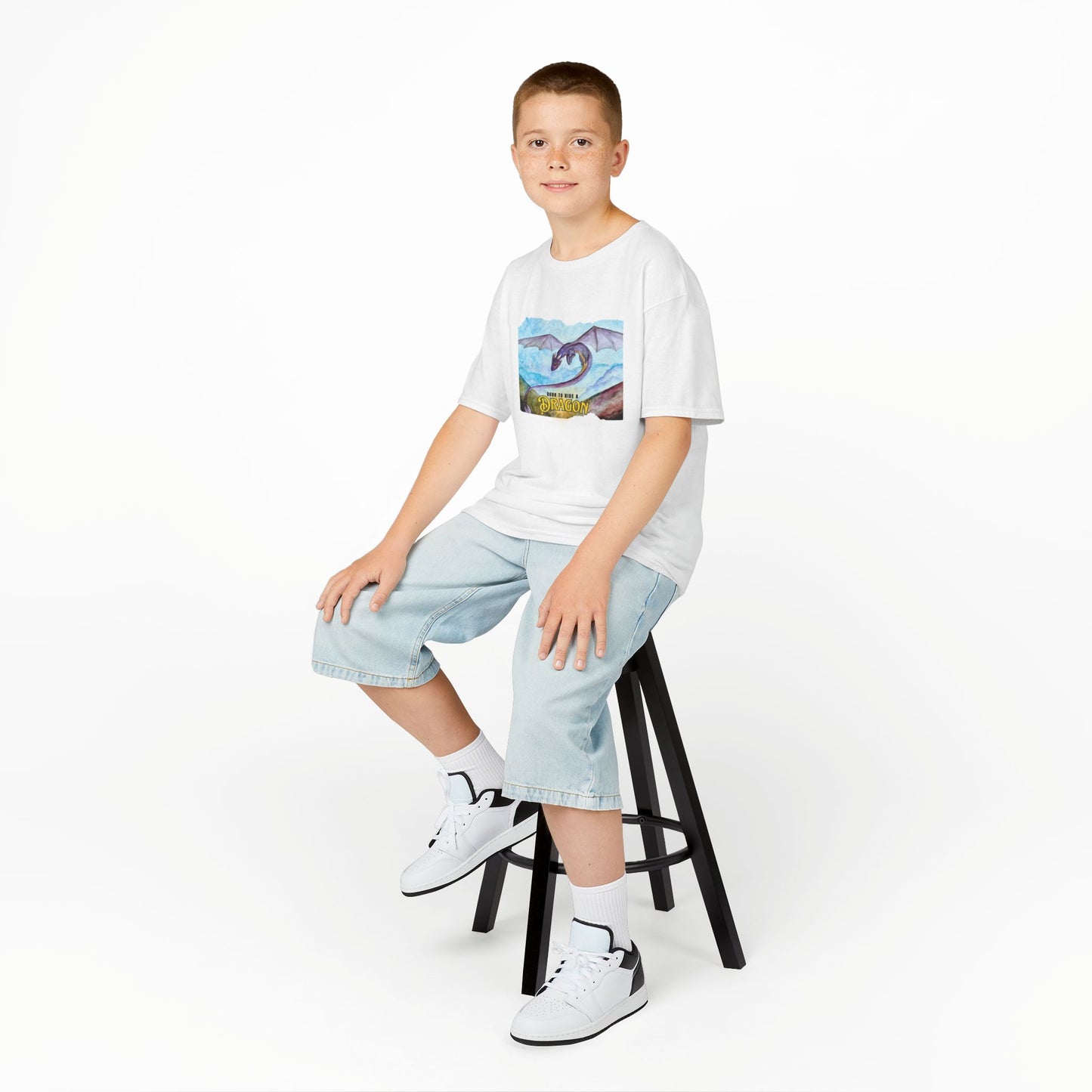 Fantasy Dragon Kids Tee, Born to Ride a Dragon Kids Shirt, Dragon Lover Gift, Children's Apparel, Unique Tee for Boys and Girls