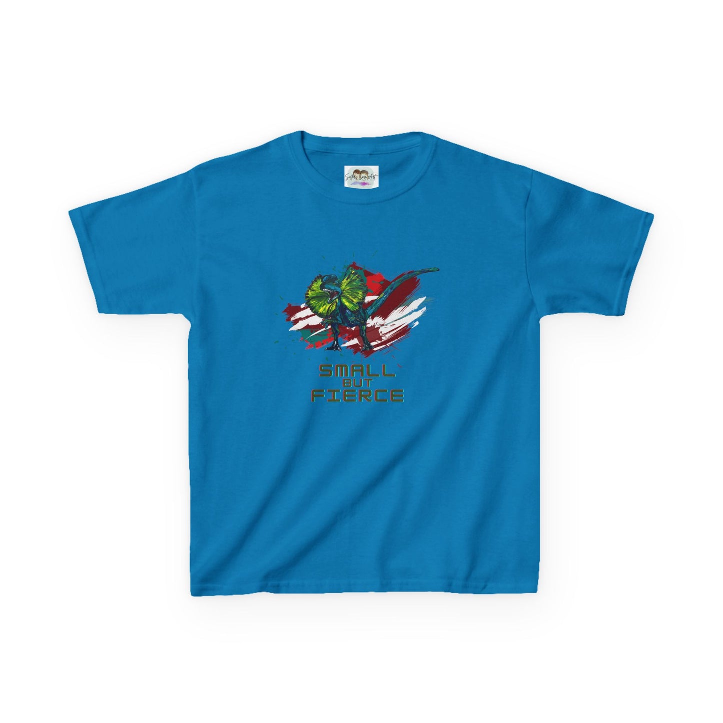 Small But Fierce Kids Dino Tee, Cute Graphic Shirt, Fun Kids Apparel, Gift for Children, Backyard Play, Everyday Wear, Birthday Gift
