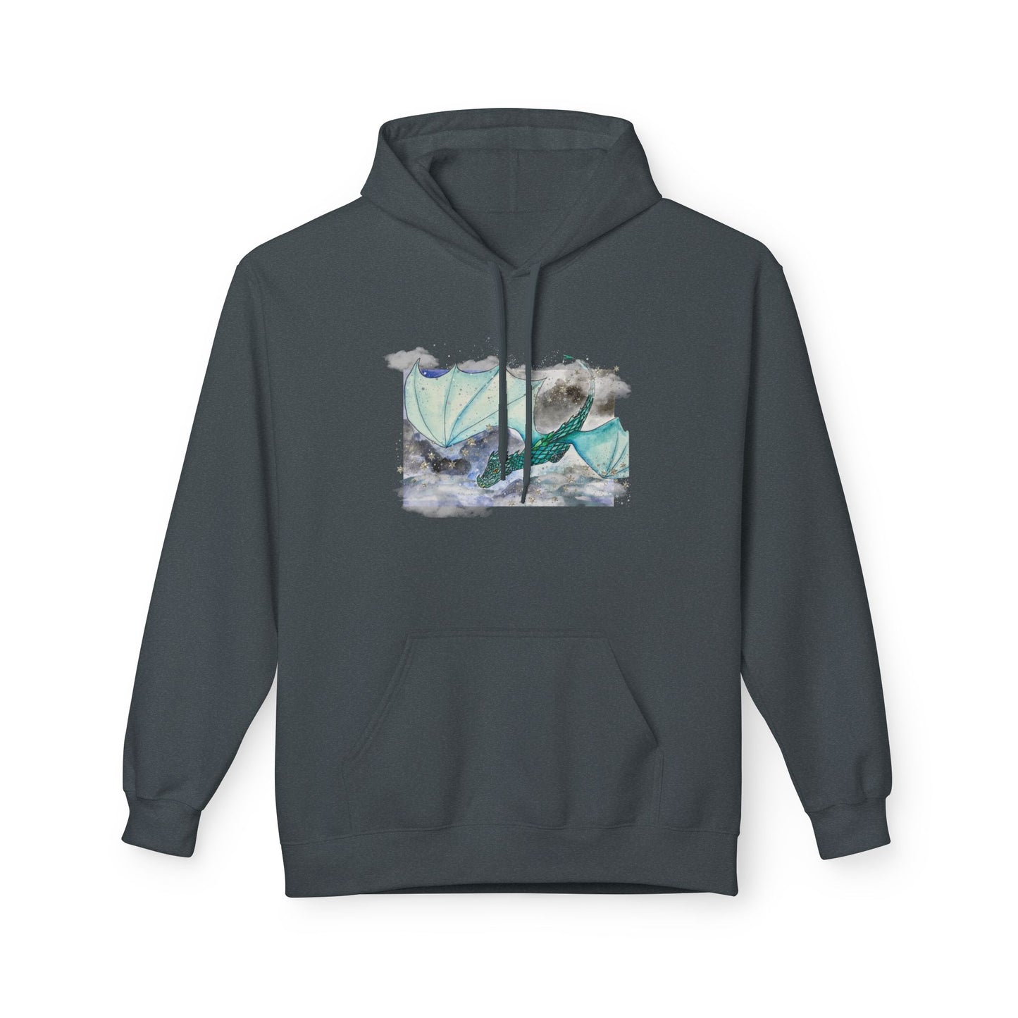 Cozy Dragon Fleece Hoodie - Perfect for Fans, Gift for Holidays, Casual Wear, Comfortable Outfit, Unique Dragon Design