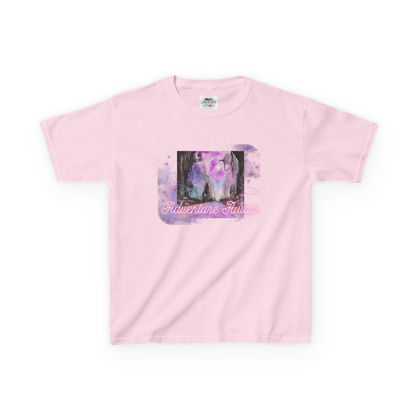 Kids Graphic Tee with Fairy Tale Adventure Vibes, Perfect for Birthday Gifts, Play Dates, Dragon and Fantasy Lovers ADVENTURE AWAITS