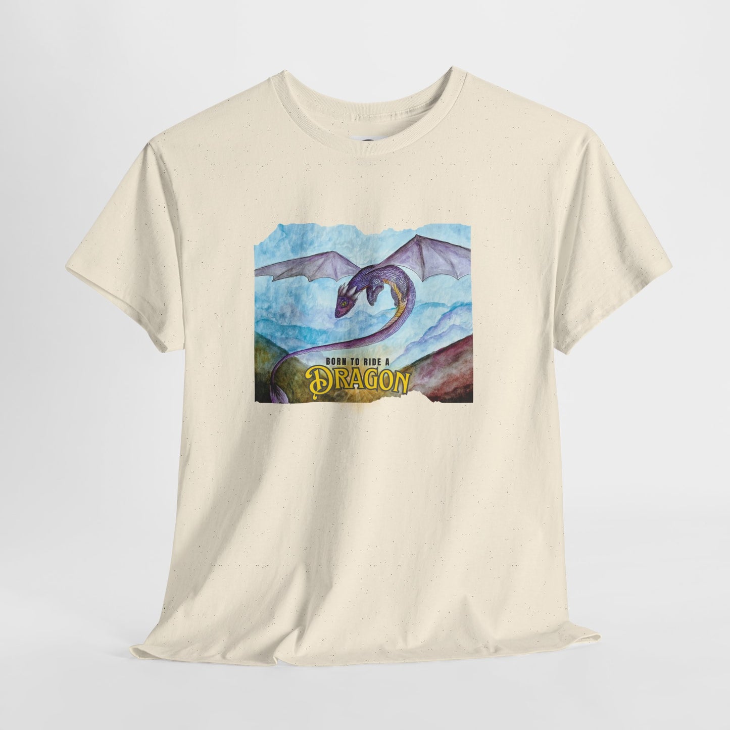 Dragon Graphic Unisex Heavy Cotton Tee, Fantasy T-Shirt, Gift for Dragon Lovers, Casual Wear, Birthday Gift, Geek Clothing