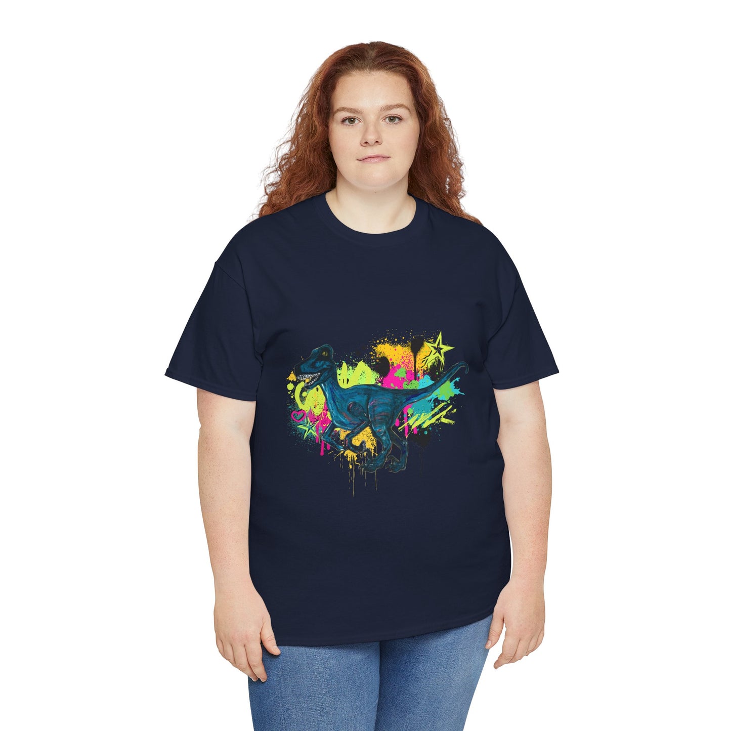Dinosaur Art Unisex Heavy Cotton Tee | Perfect for Dinosaur Lovers, Fun Gift for Birthdays, Unique Fashion Statement