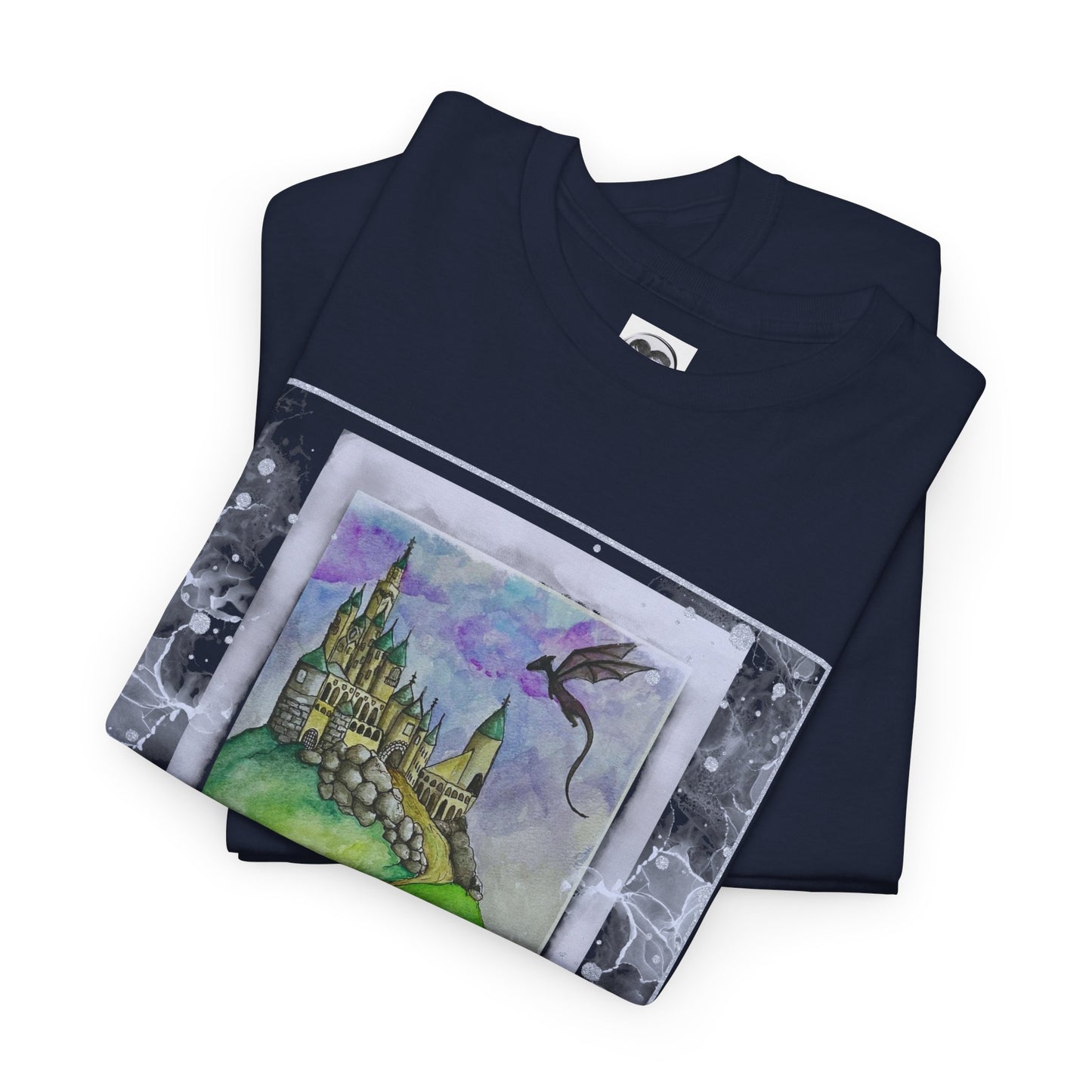 Dragon Castle Tee, Fantasy T-Shirt, Unisex Graphic Tee, Whimsical Apparel, Gift for Dreamers, Unique Artwork Shirt