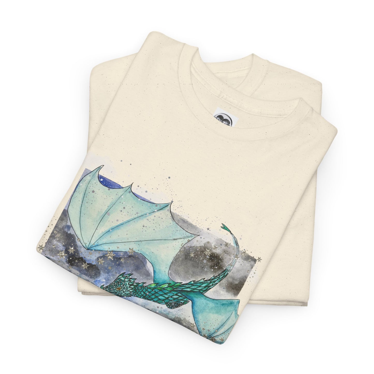 Dragon Flying through Storm Clouds Unisex Tee, Fantasy T-Shirt, Dragon Lover Gift, Eco-Friendly Apparel, Comfortable Casual Top, Unique Graphic Tee