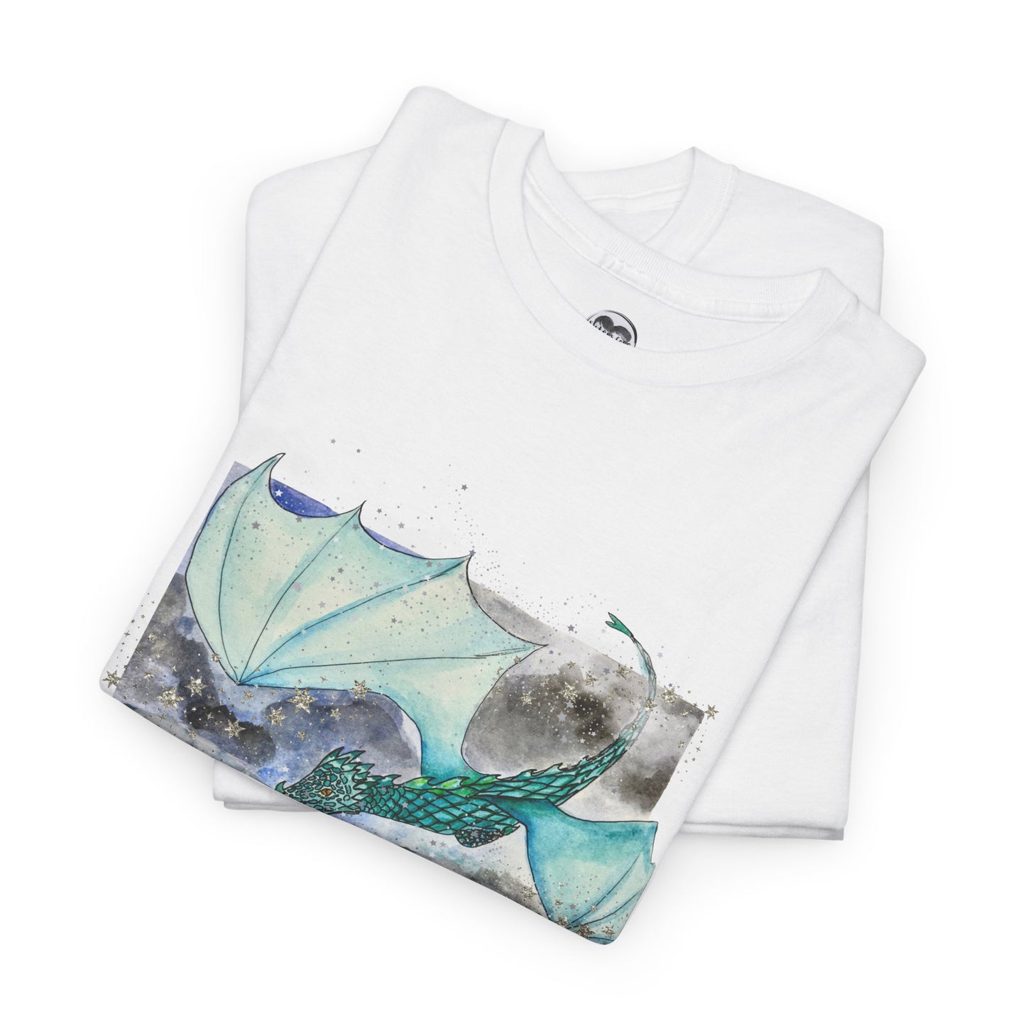 Dragon Flying through Storm Clouds Unisex Tee, Fantasy T-Shirt, Dragon Lover Gift, Eco-Friendly Apparel, Comfortable Casual Top, Unique Graphic Tee