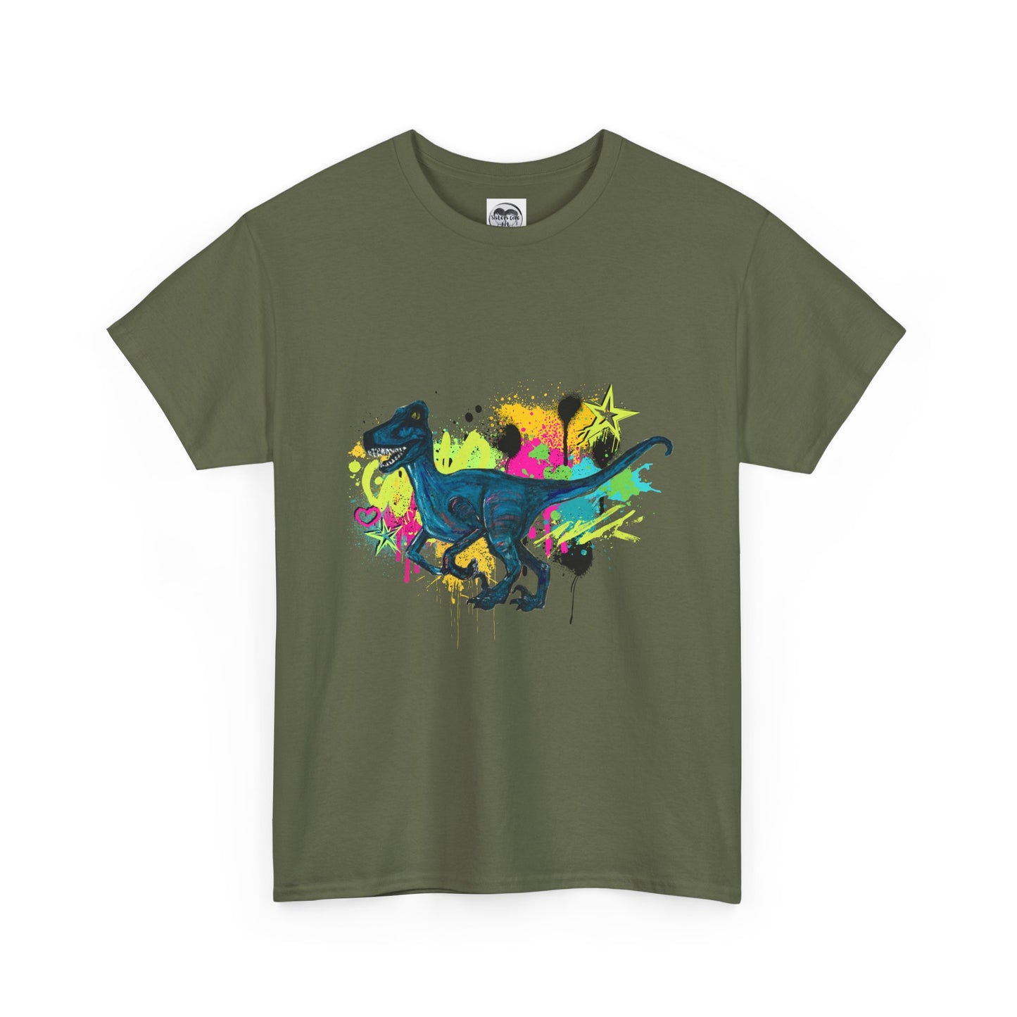 Dinosaur Art Unisex Heavy Cotton Tee | Perfect for Dinosaur Lovers, Fun Gift for Birthdays, Unique Fashion Statement