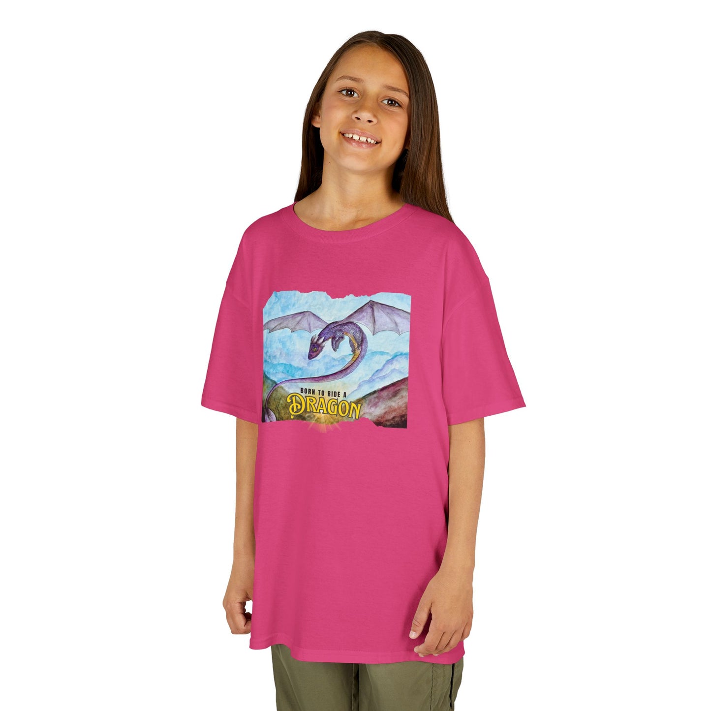 Fantasy Dragon Kids Tee, Born to Ride a Dragon