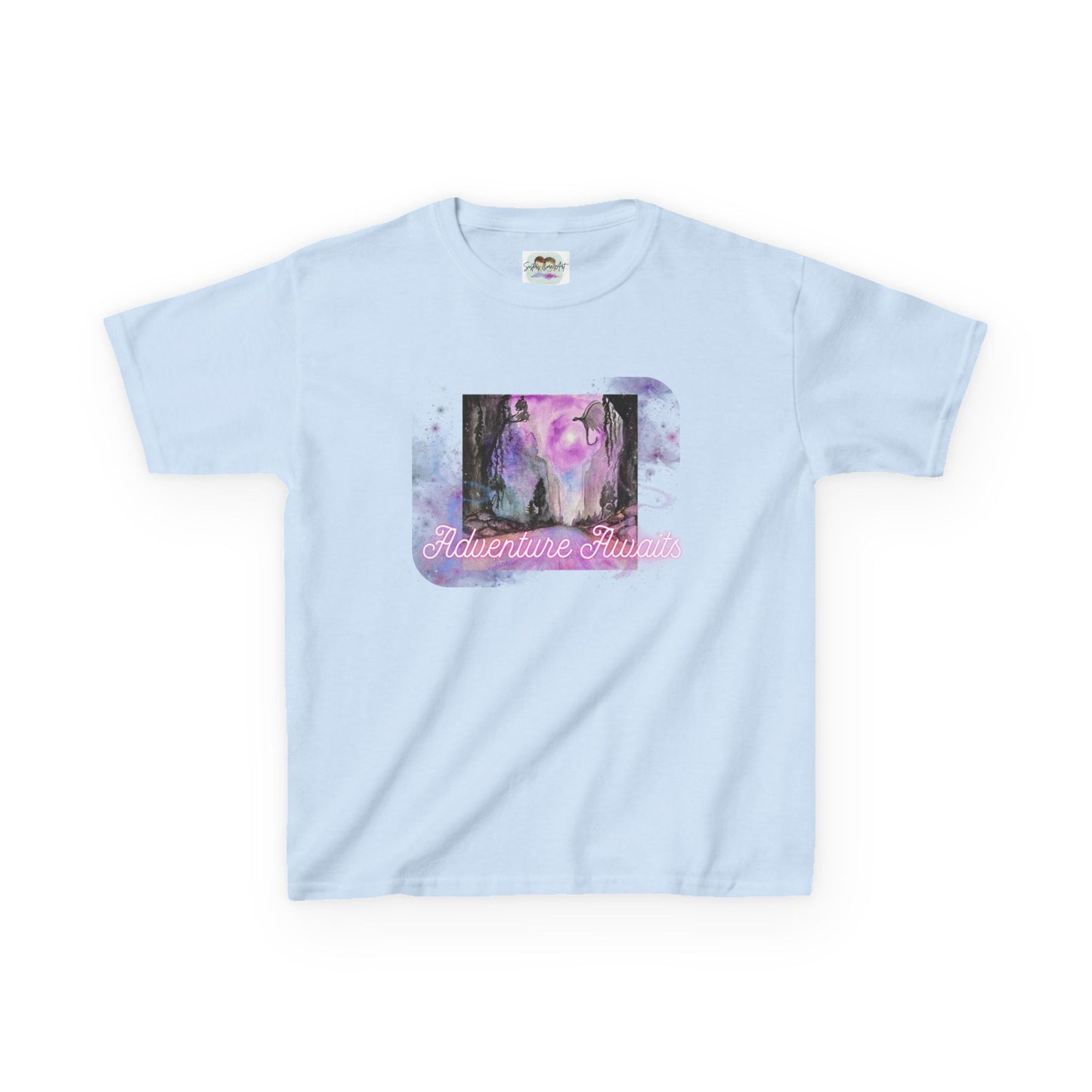 Kids Graphic Tee with Fairy Tale Adventure Vibes, Perfect for Birthday Gifts, Play Dates, Dragon and Fantasy Lovers ADVENTURE AWAITS