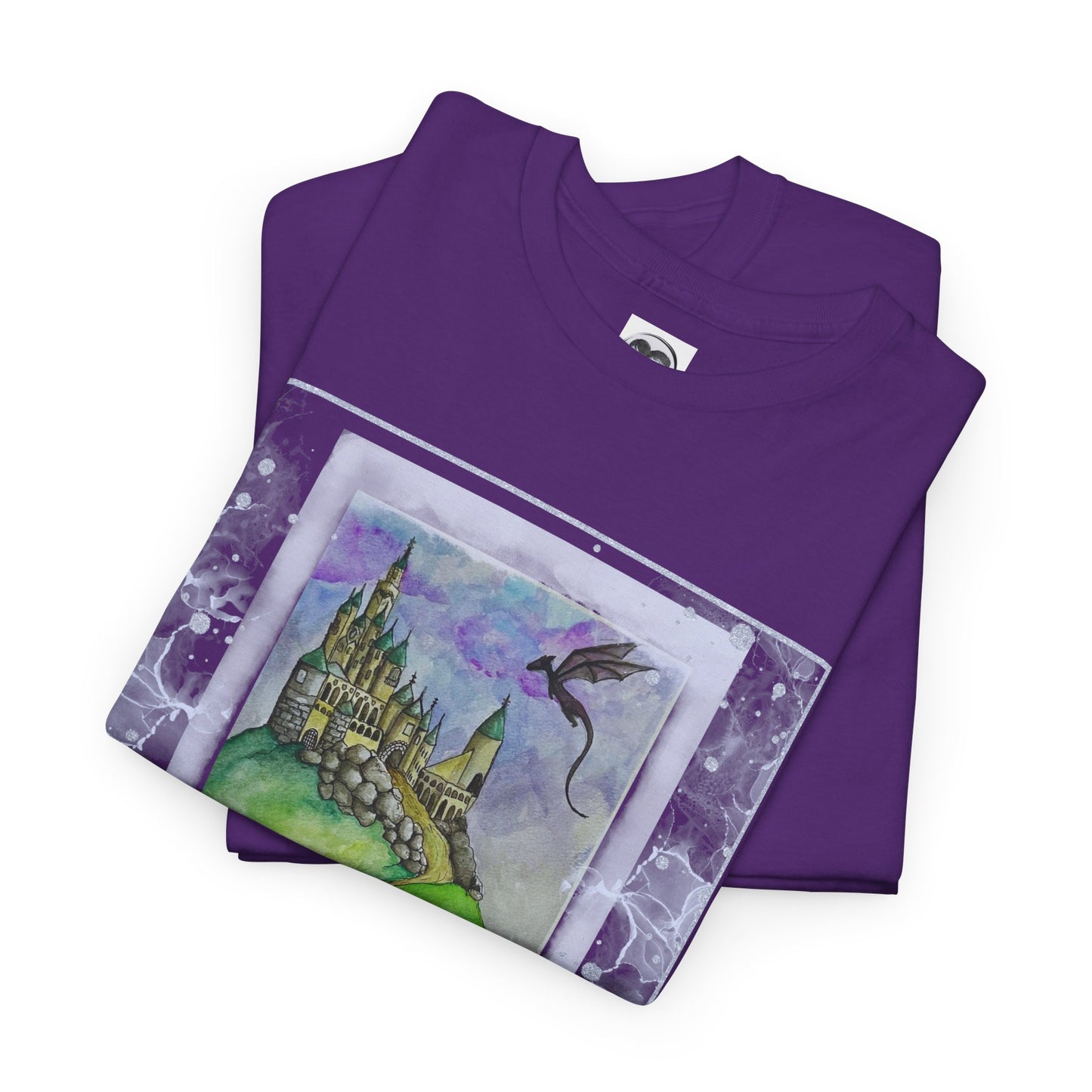 Dragon Castle Tee, Fantasy T-Shirt, Unisex Graphic Tee, Whimsical Apparel, Gift for Dreamers, Unique Artwork Shirt