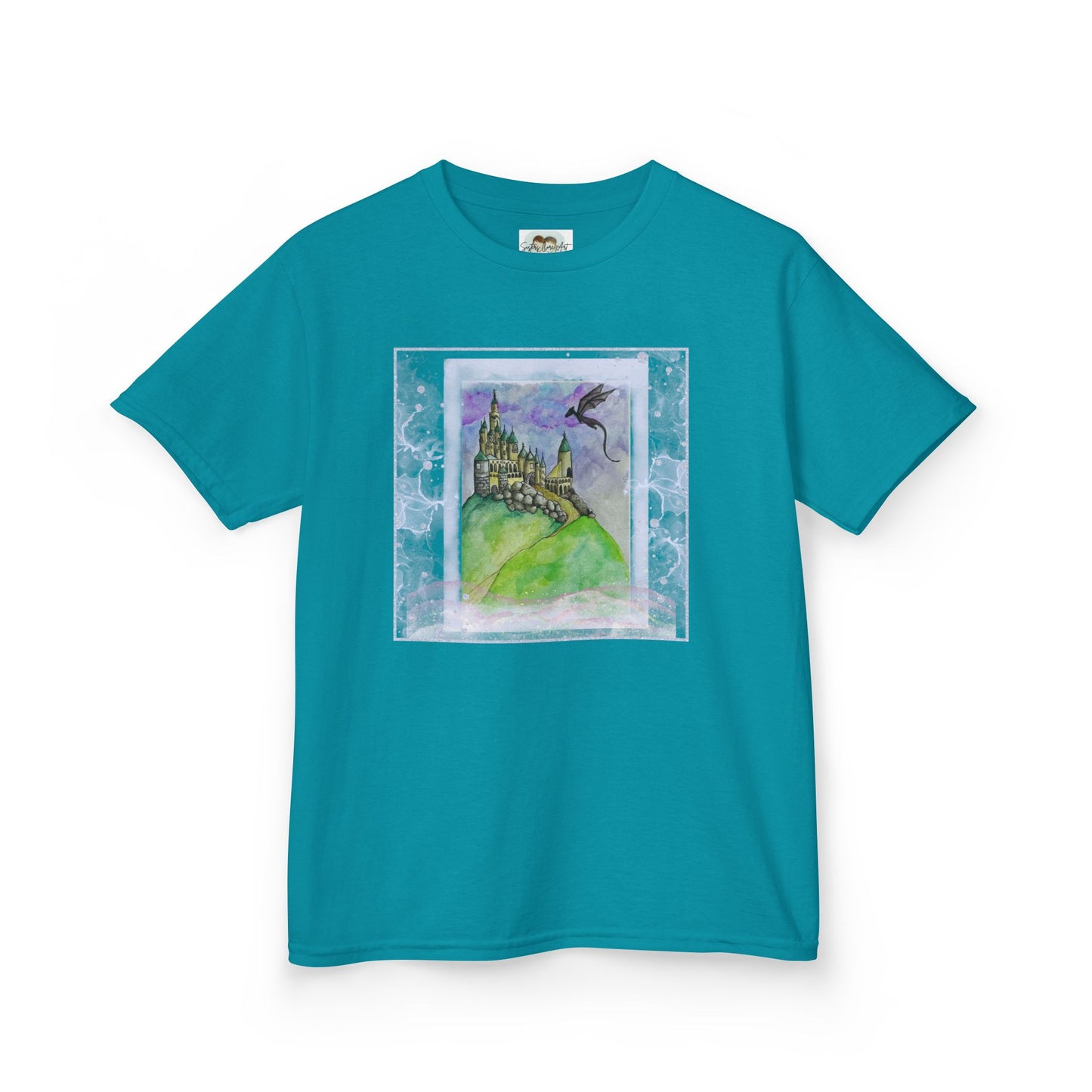 Colorful Adventure Kids Tee, Perfect for Playdates, Birthdays, Gifts, and Cozy Days, Dreamy Castle Design, Fun Shirt for Boys and Girls