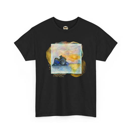 Sunset Dragon Unisex Tee, Unique Gift for Fantasy Lovers, Eco- Friendly Fashion