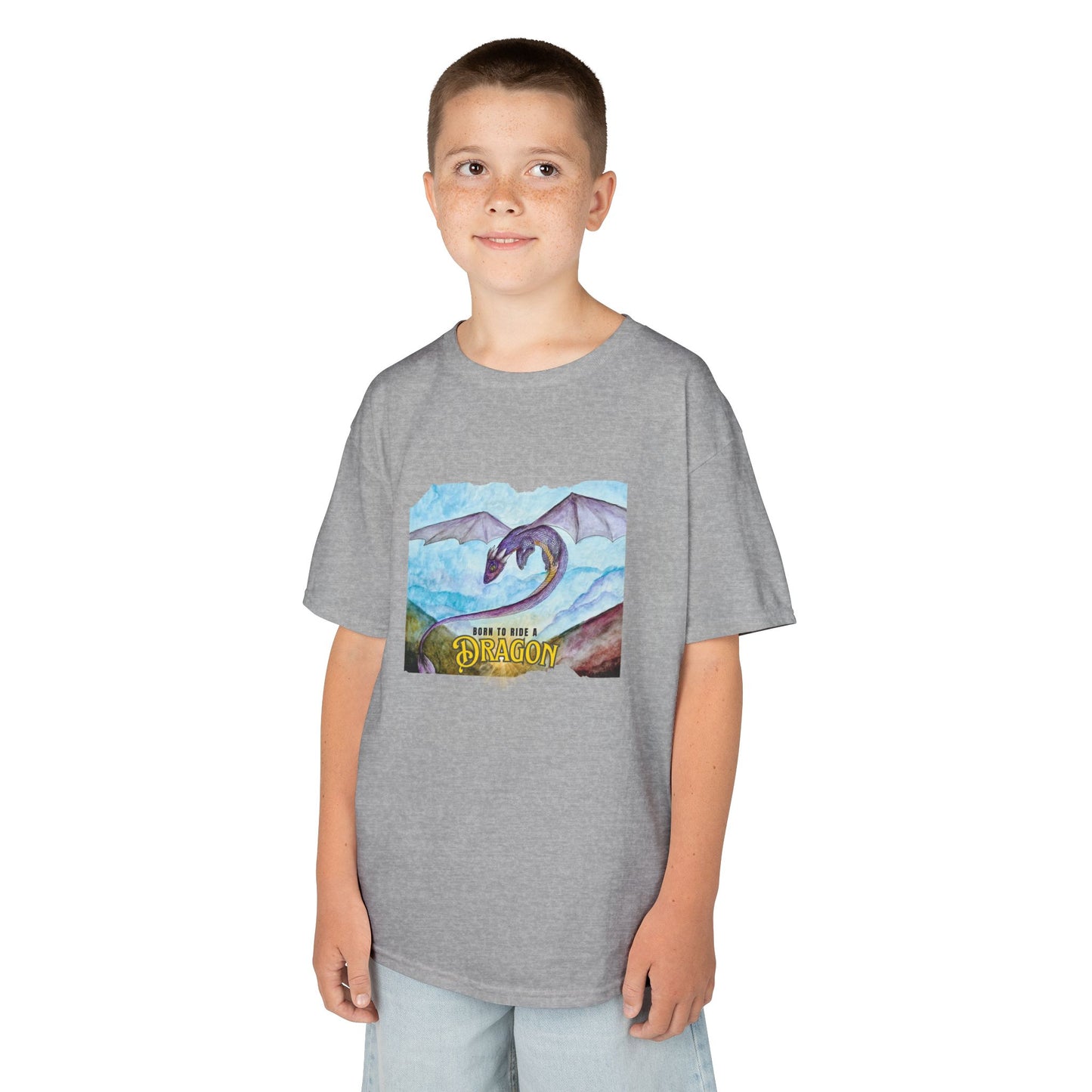 Fantasy Dragon Kids Tee, Born to Ride a Dragon Kids Shirt, Dragon Lover Gift, Children's Apparel, Unique Tee for Boys and Girls