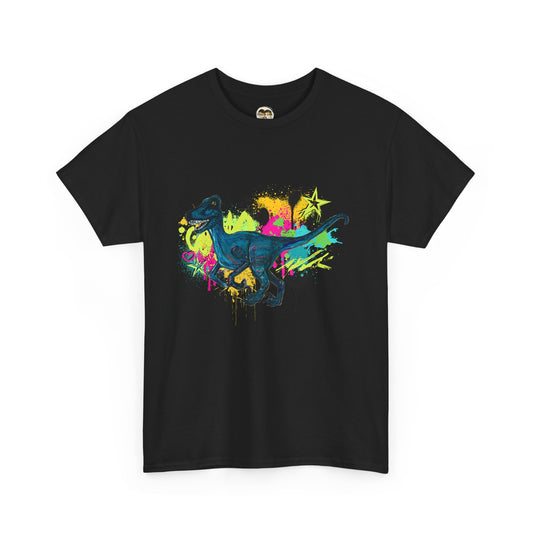 Dinosaur Art Raptor Unisex Heavy Cotton Tee | Perfect for Dinosaur Lovers
