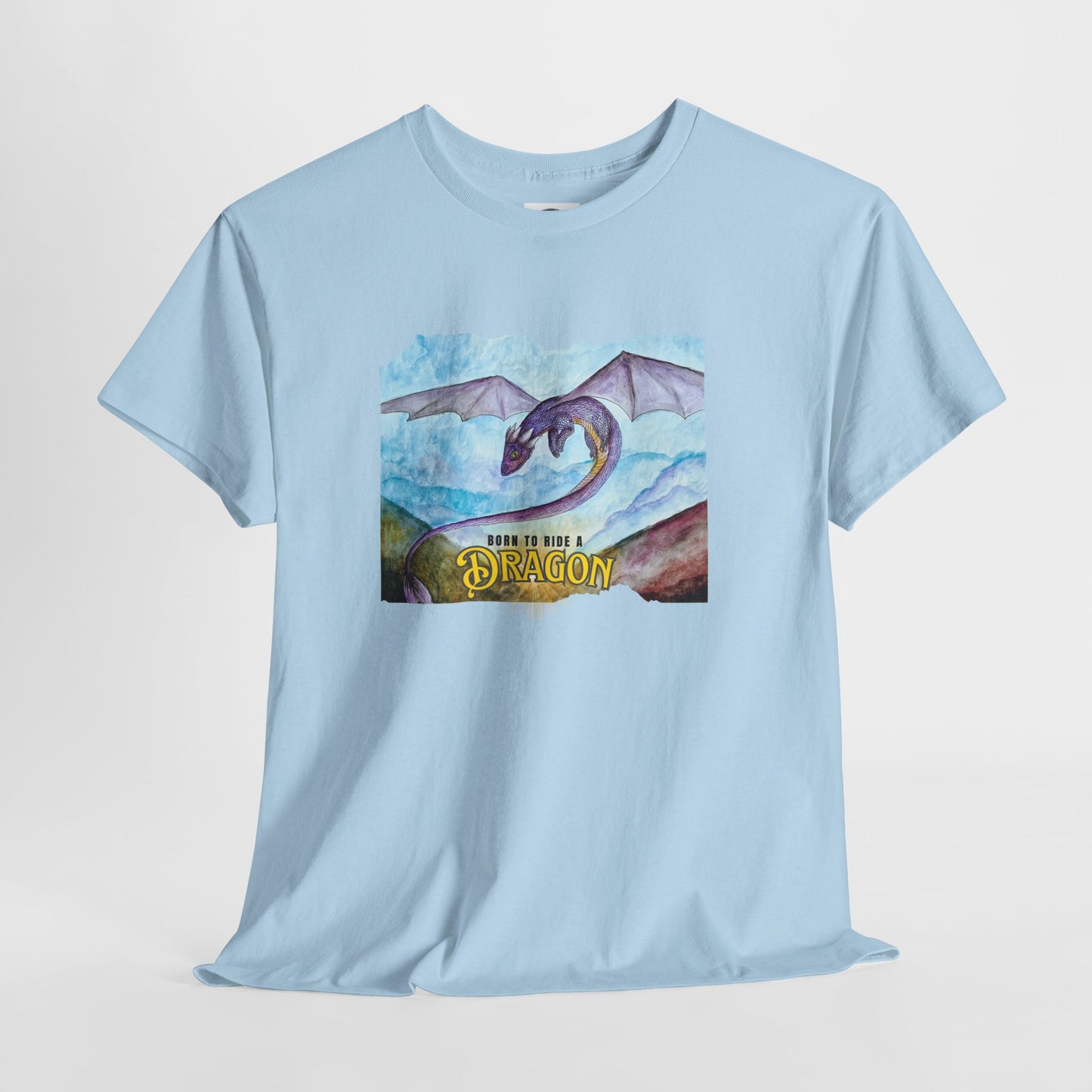 Dragon Graphic Unisex Heavy Cotton Tee, Fantasy T-Shirt, Gift for Dragon Lovers, Casual Wear, Birthday Gift, Geek Clothing