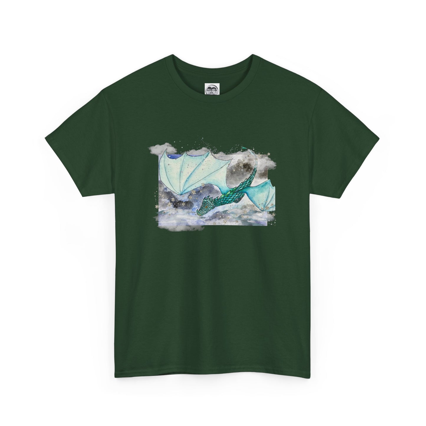 Dragon Flying through Storm Clouds Unisex Tee, Fantasy T-Shirt, Dragon Lover Gift, Eco-Friendly Apparel, Comfortable Casual Top, Unique Graphic Tee