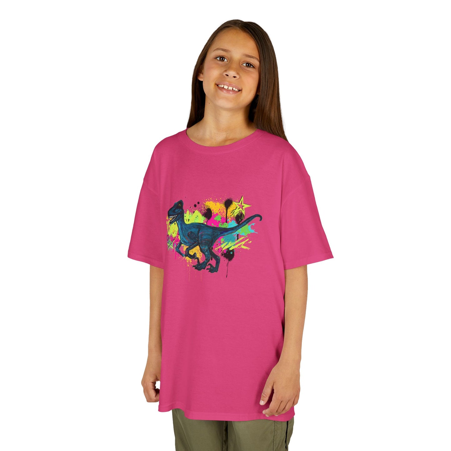 Raptor Dinosaur Adventure Kids Tee, Fun Kids T-Shirt, Colorful Dino Shirt, Gift for Boys and Girls, Birthday Gift