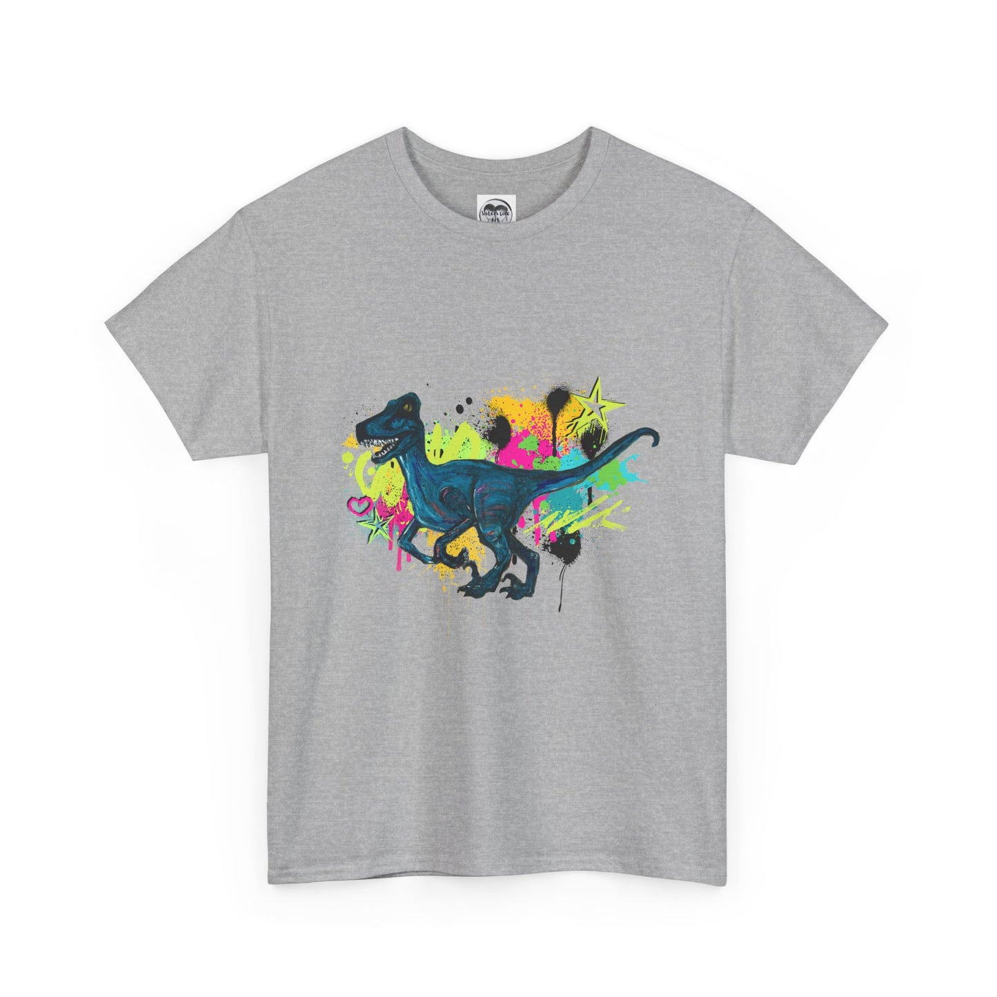 Dinosaur Art Unisex Heavy Cotton Tee | Perfect for Dinosaur Lovers, Fun Gift for Birthdays, Unique Fashion Statement