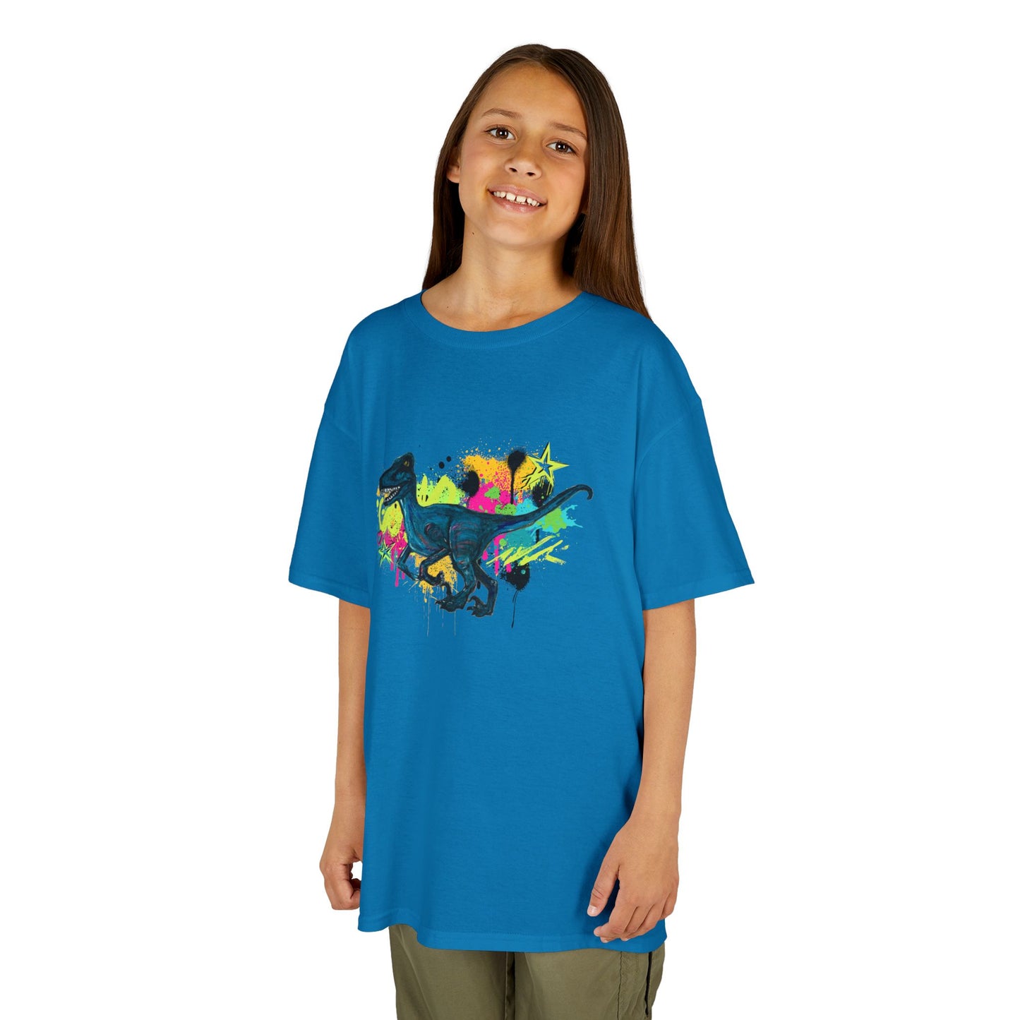 Raptor Dinosaur Adventure Kids Tee, Fun Kids T-Shirt, Colorful Dino Shirt, Gift for Boys and Girls, Birthday Gift