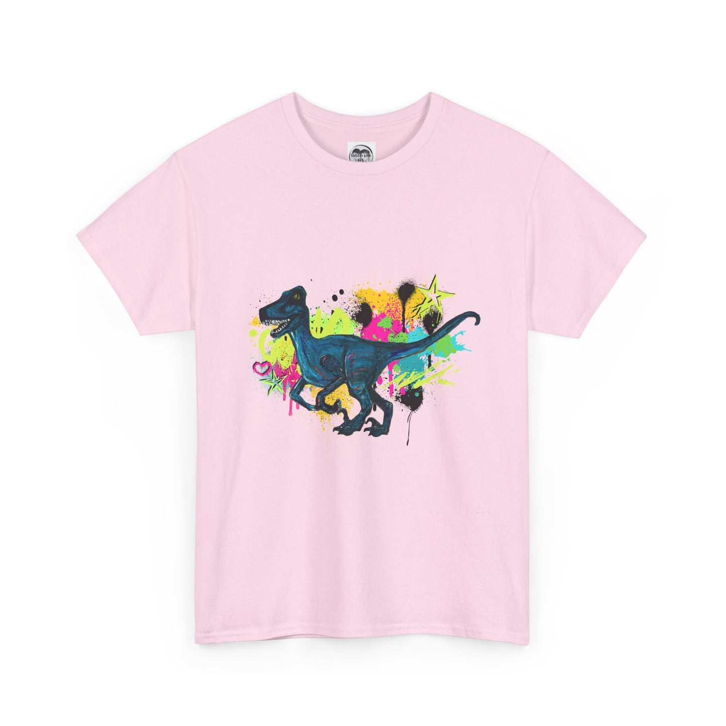 Dinosaur Art Unisex Heavy Cotton Tee | Perfect for Dinosaur Lovers, Fun Gift for Birthdays, Unique Fashion Statement