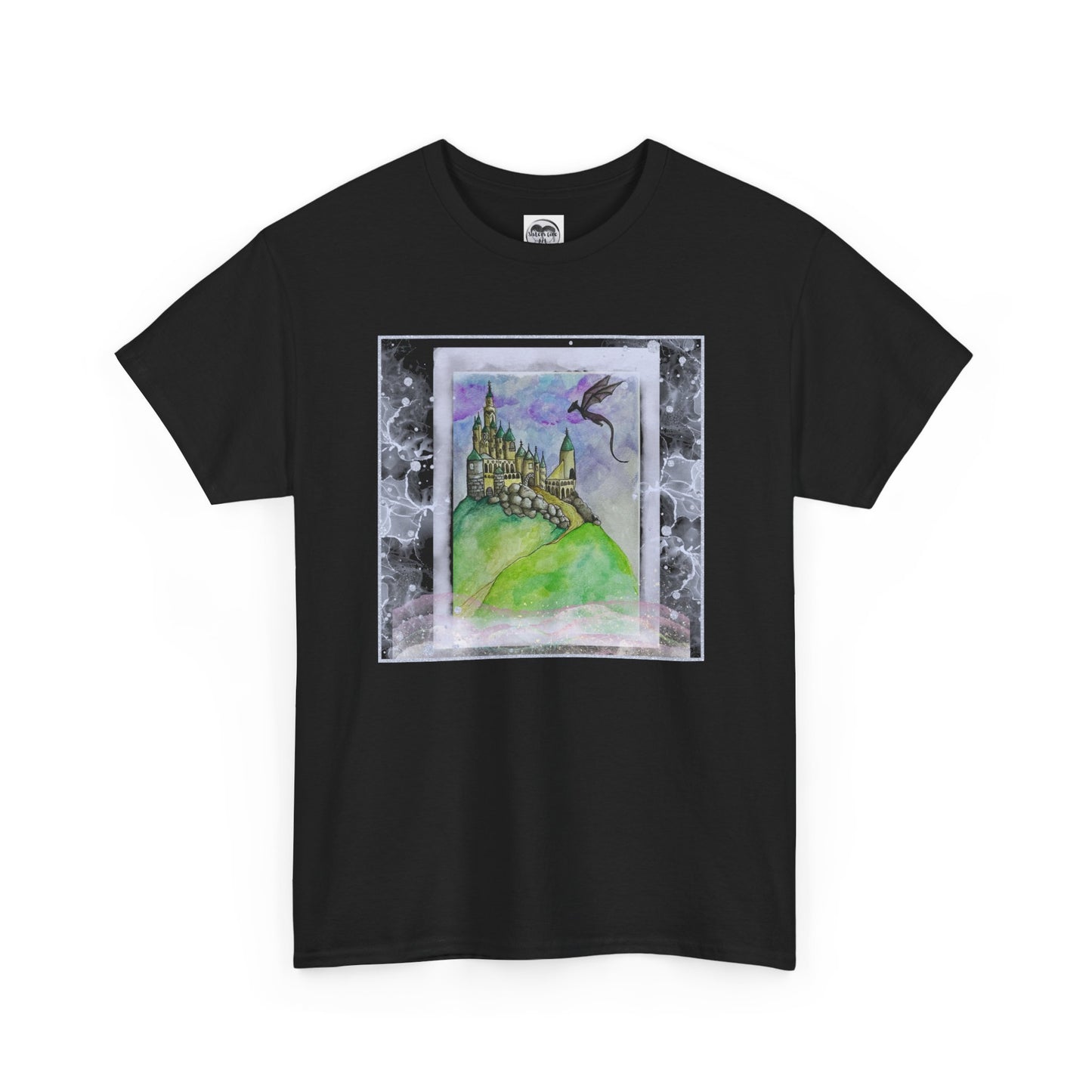 Dragon Castle Tee, Fantasy T-Shirt, Unisex Graphic Tee, Whimsical Apparel, Gift for Dreamers, Unique Artwork Shirt