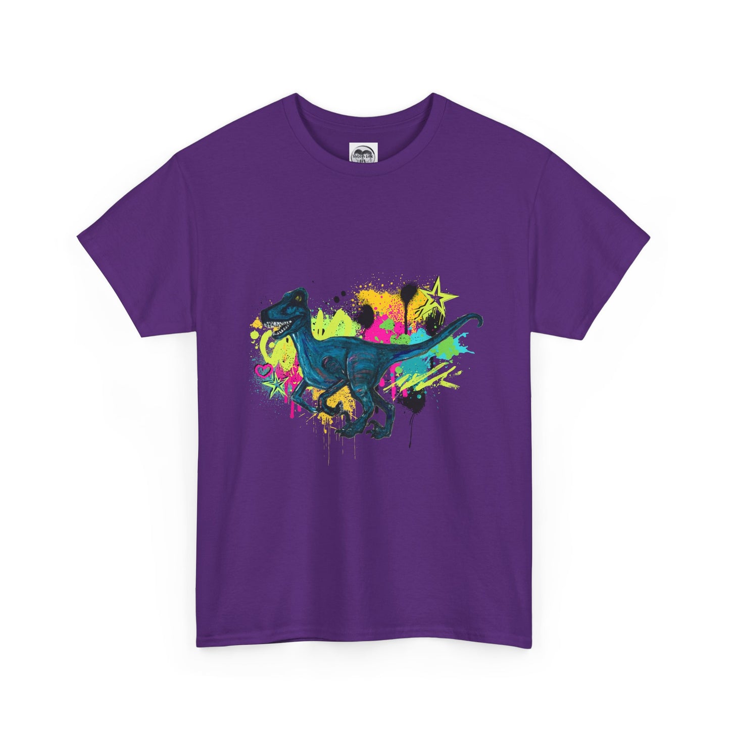 Dinosaur Art Unisex Heavy Cotton Tee | Perfect for Dinosaur Lovers, Fun Gift for Birthdays, Unique Fashion Statement