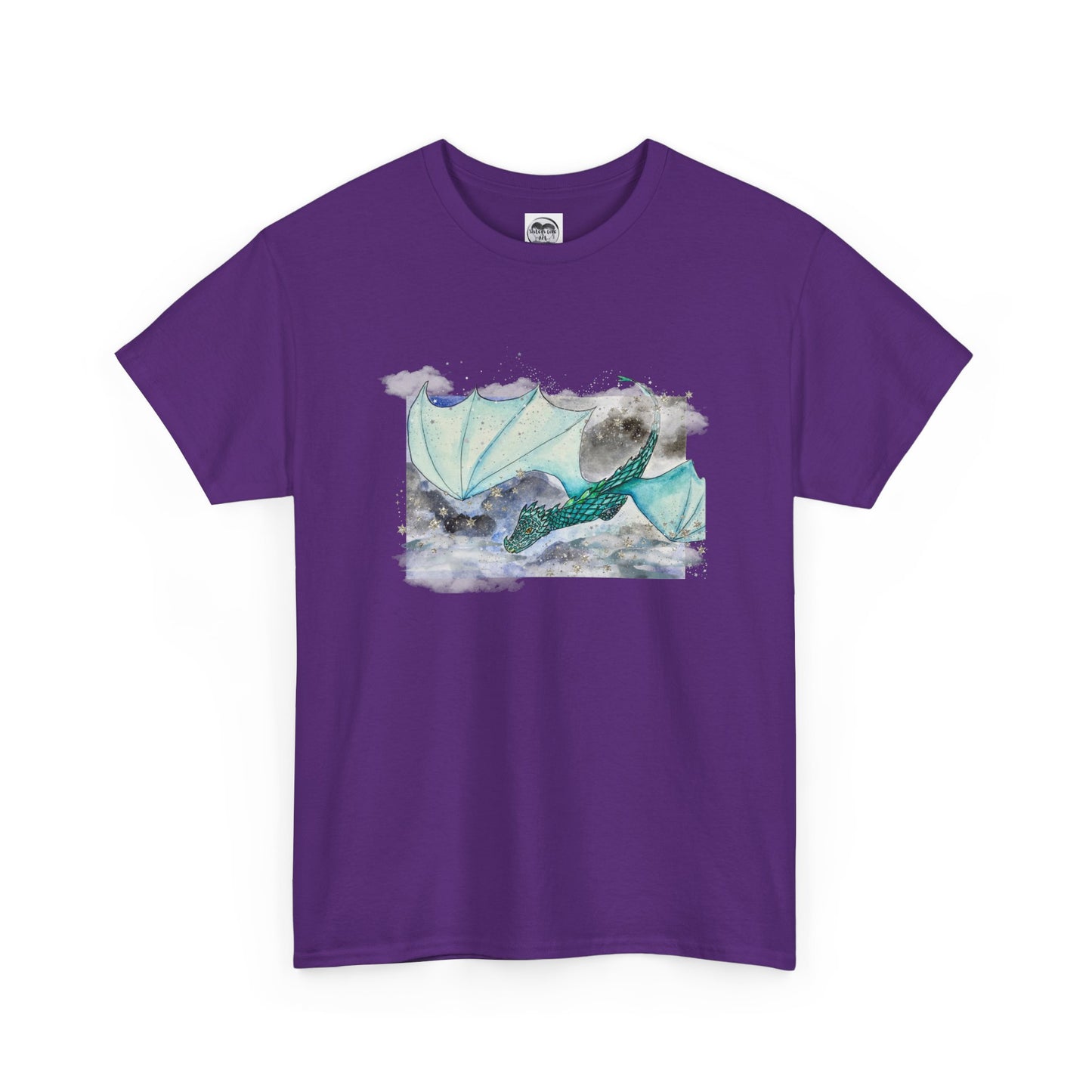 Dragon Flying through Storm Clouds Unisex Tee, Fantasy T-Shirt, Dragon Lover Gift, Eco-Friendly Apparel, Comfortable Casual Top, Unique Graphic Tee