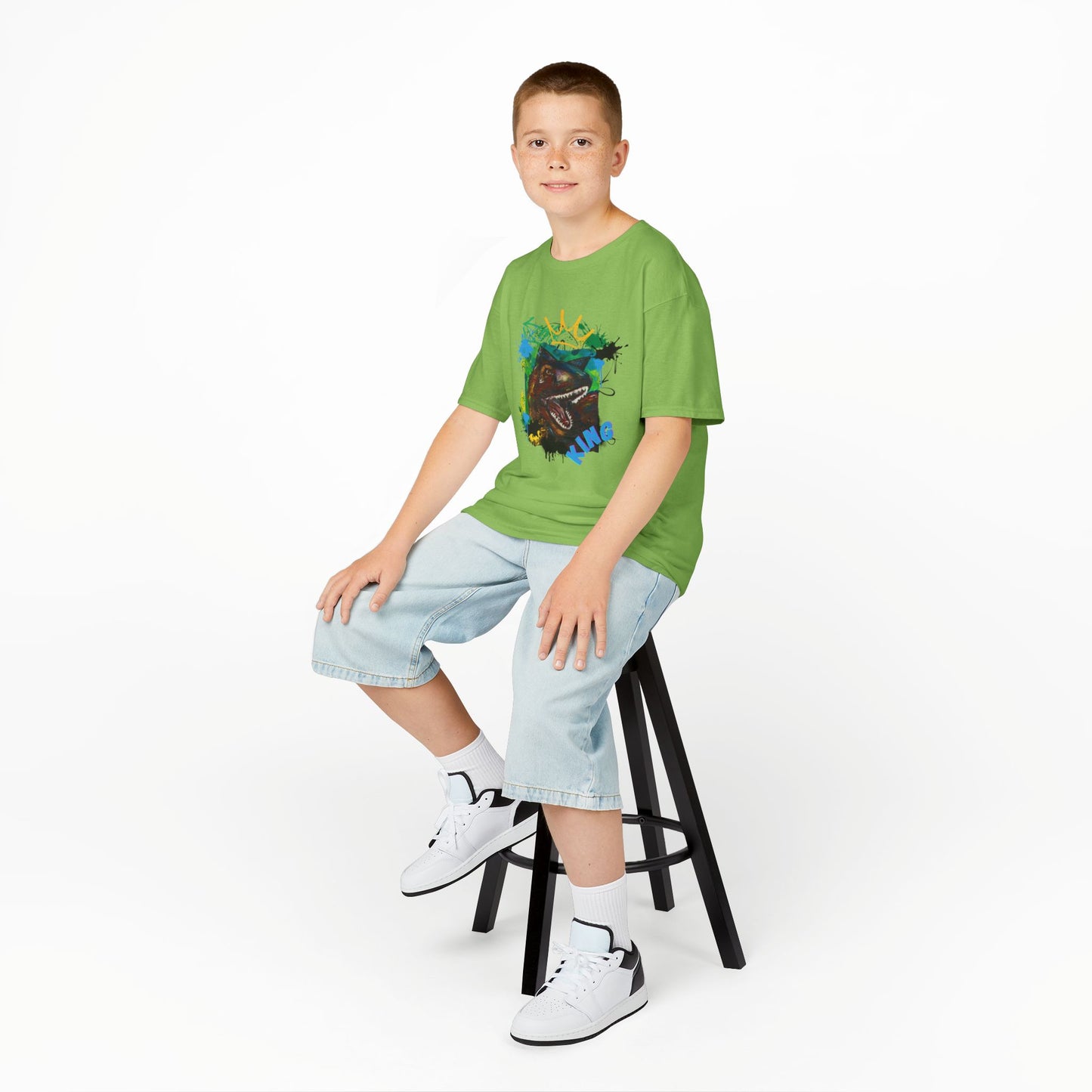 Dino King Kids Tee, Fun Dinosaur Shirt, Gift for Young Explorers, Birthday Party Outfit, School Shirt