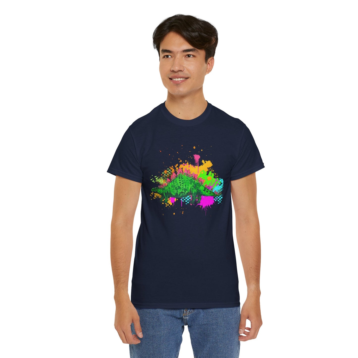 Stegosaurs Colorful Artist Unisex Heavy Cotton Graphic Tee