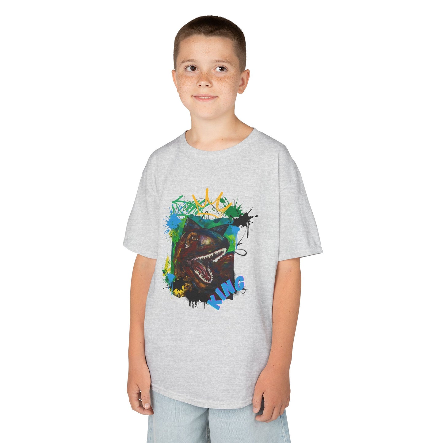 Dino King Kids Tee, Fun Dinosaur Shirt, Gift for Young Explorers, Birthday Party Outfit, School Shirt