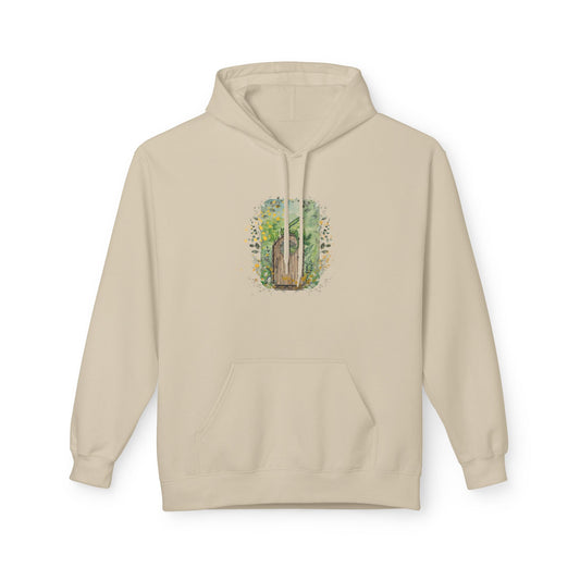 Nature-Inspired Dragon Unisex Fleece Hoodie, Cozy Wear, Outdoor Apparel, Eco-Friendly Gift, Perfect for Hiking, Casual Look