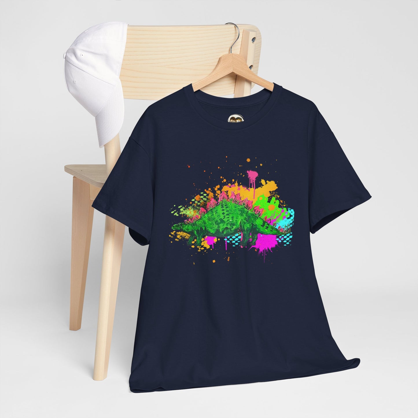 Stegosaurs Colorful Artist Unisex Heavy Cotton Graphic Tee