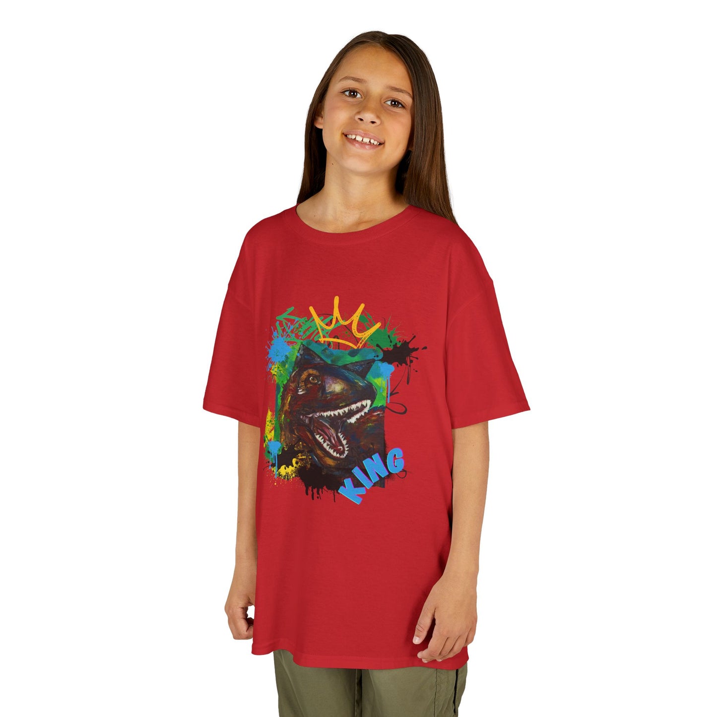 Dino King Kids Tee, Fun Dinosaur Shirt, Gift for Young Explorers, Birthday Party Outfit, School Shirt