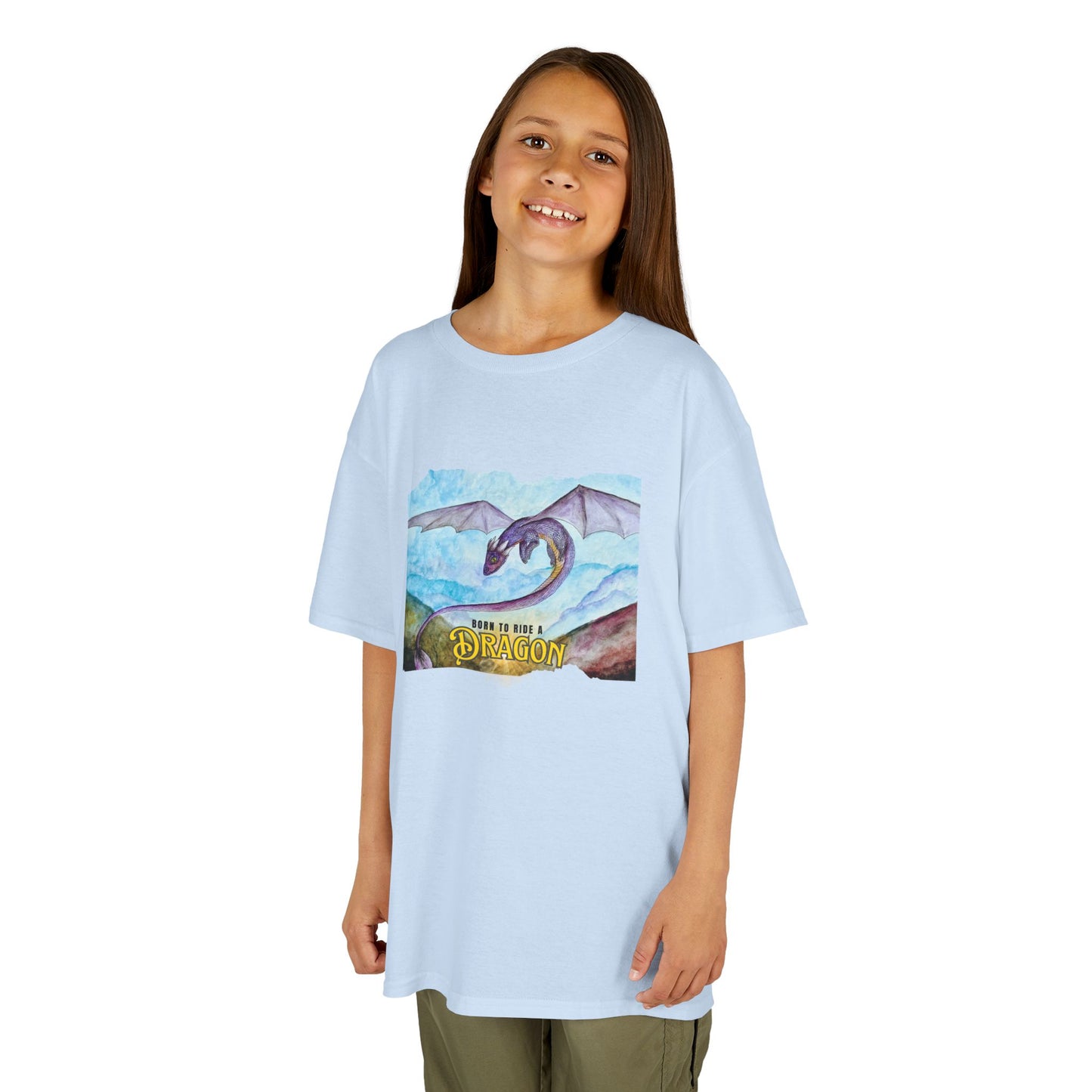 Fantasy Dragon Kids Tee, Born to Ride a Dragon Kids Shirt, Dragon Lover Gift, Children's Apparel, Unique Tee for Boys and Girls