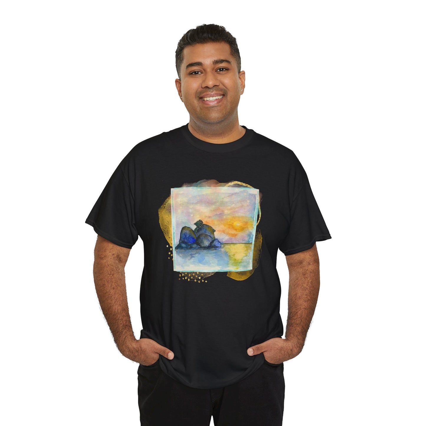 Sunset Dragon Unisex Tee, Unique Gift for Fantasy Lovers, Eco- Friendly Fashion