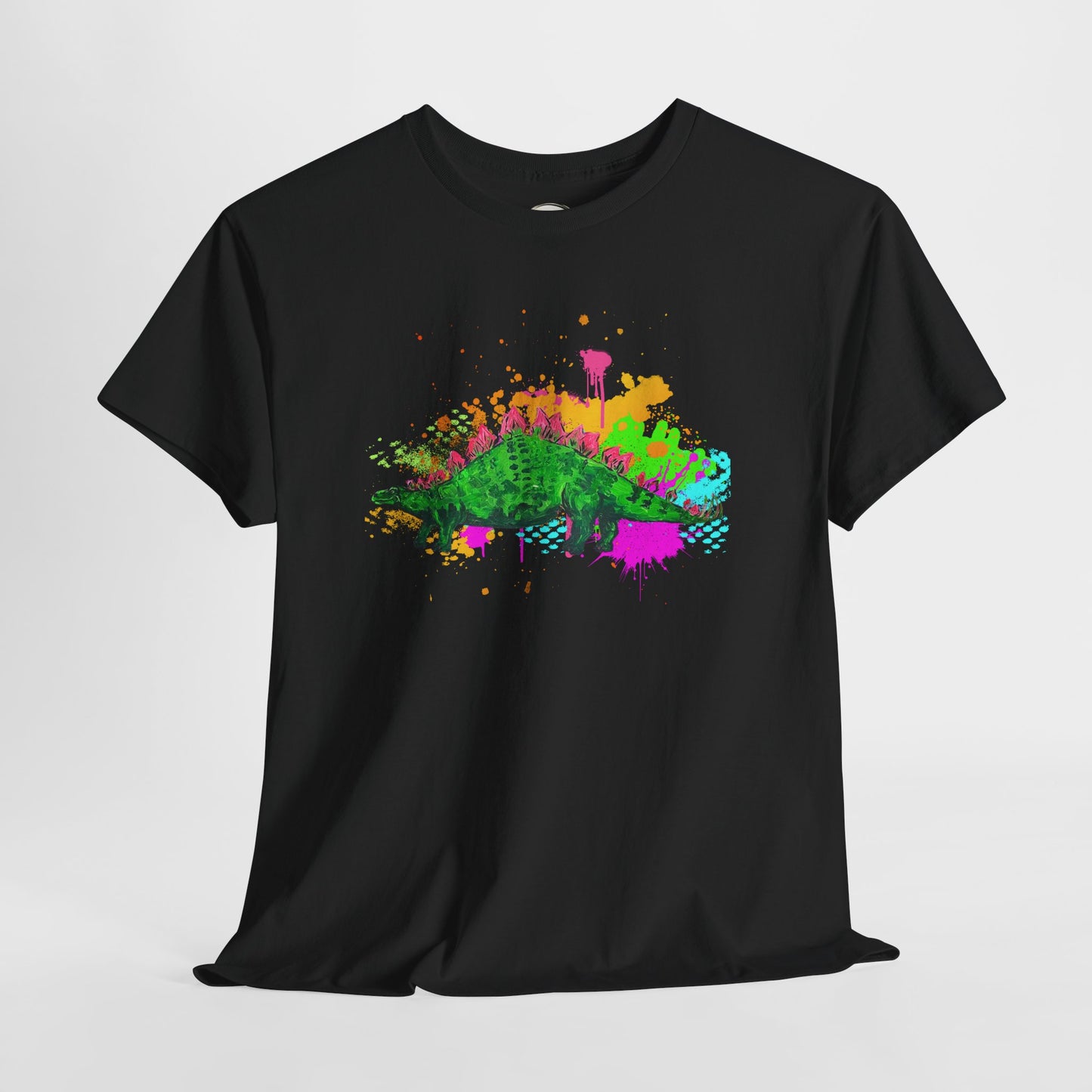 Stegosaurs Colorful Artist Unisex Heavy Cotton Graphic Tee