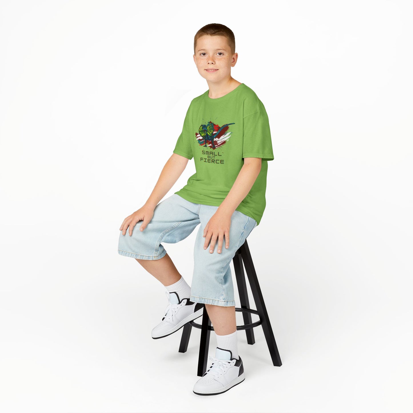 Small But Fierce Kids Dino Tee, Cute Graphic Shirt, Fun Kids Apparel, Gift for Children, Backyard Play, Everyday Wear, Birthday Gift
