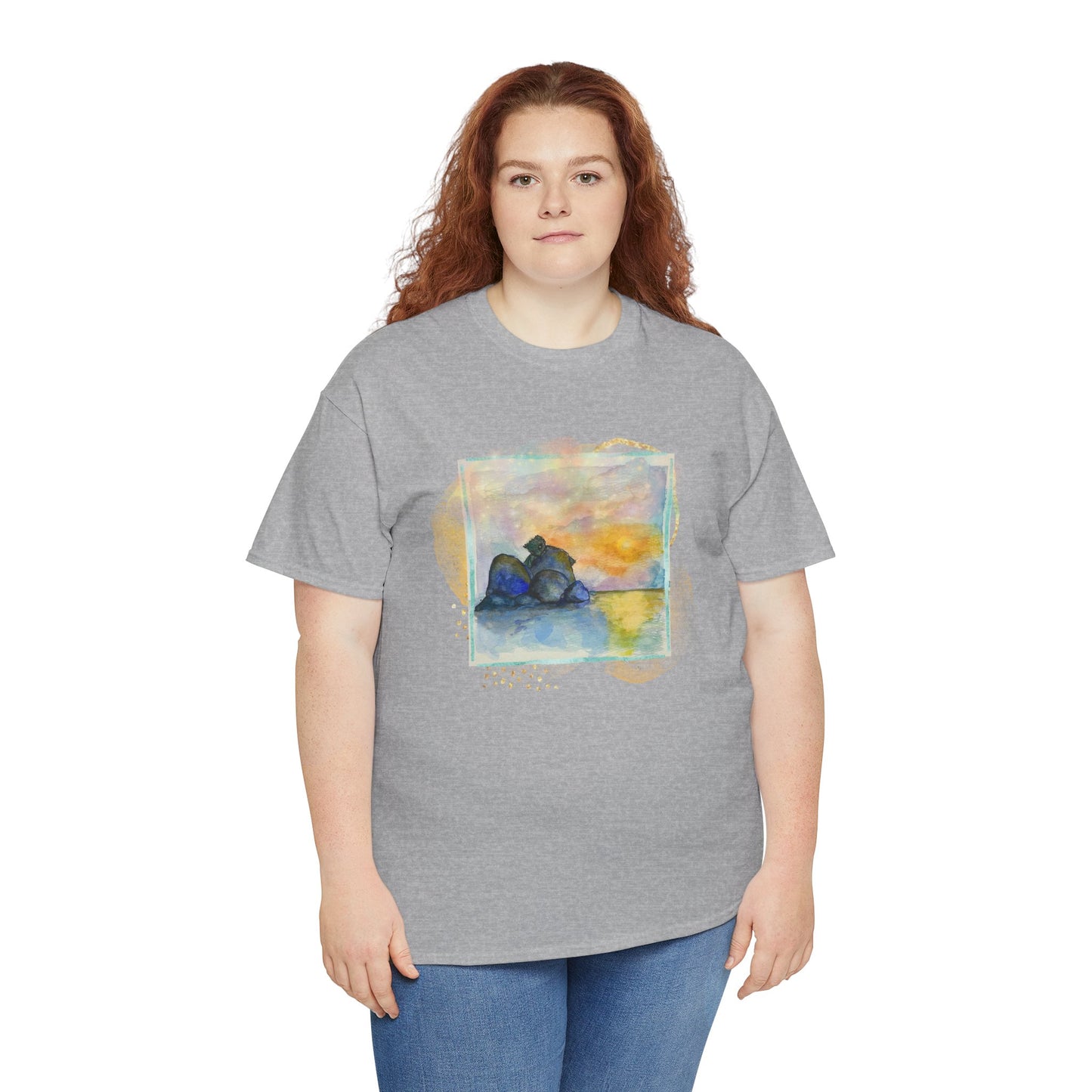 Sunset Dragon Unisex Tee, Unique Gift for Fantasy Lovers, Eco- Friendly Fashion
