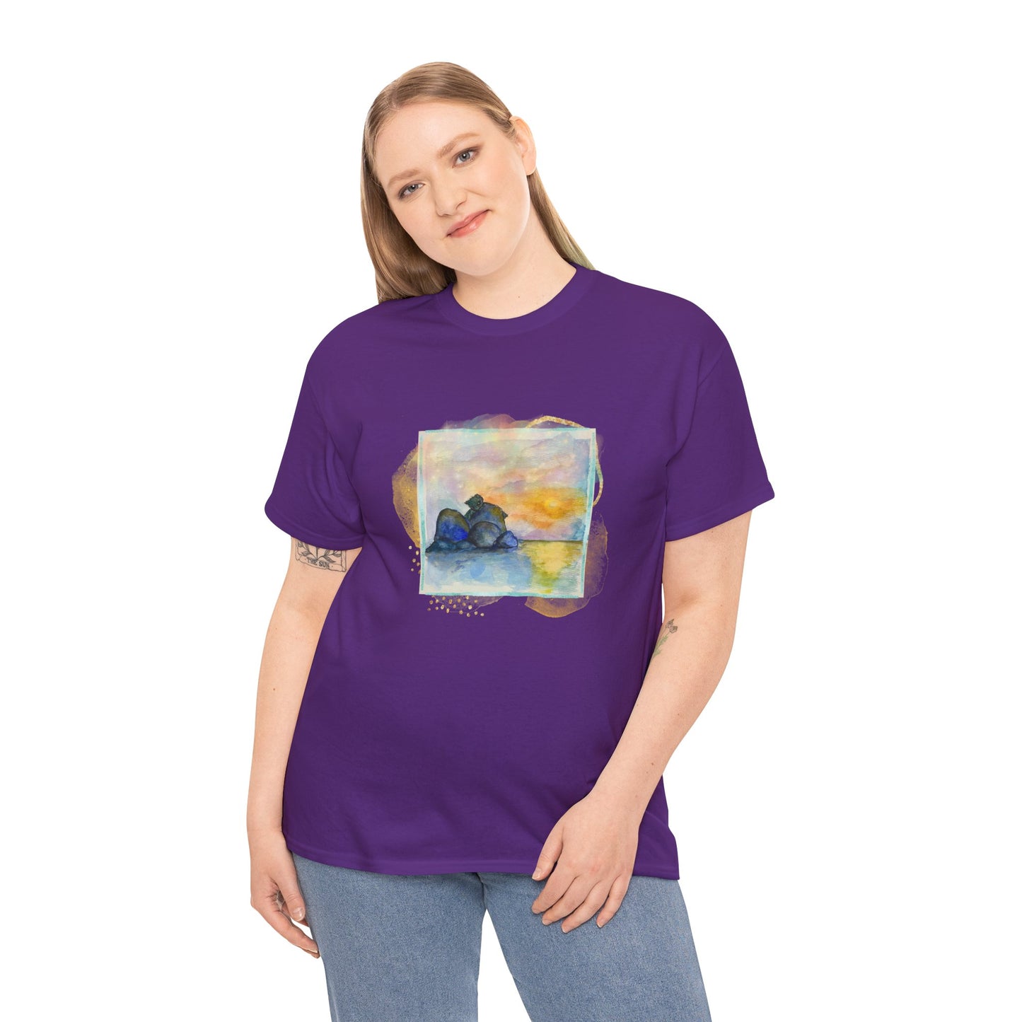 Sunset Dragon Unisex Tee, Unique Gift for Fantasy Lovers, Eco- Friendly Fashion