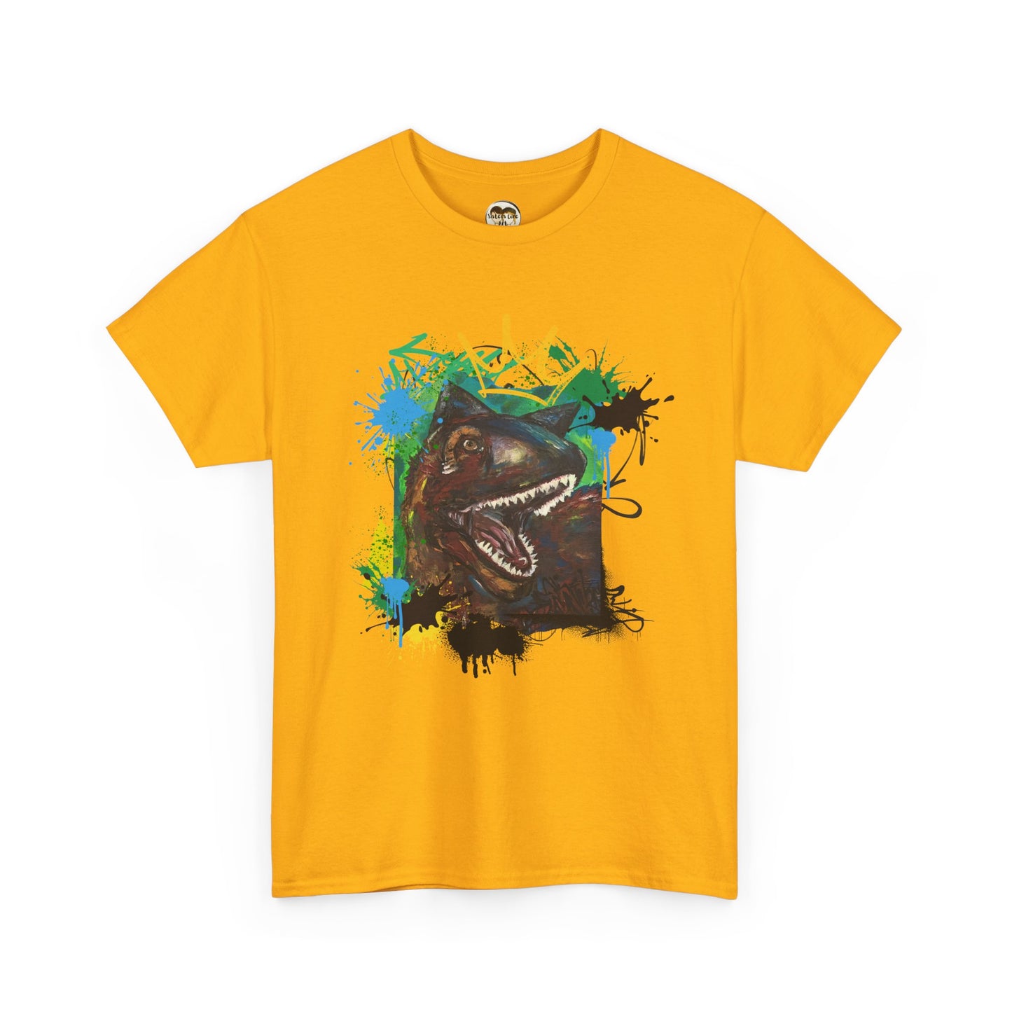 Dinosaur Graphic Tee, Unisex Heavy Cotton T-Shirt, Fun Art Tee, Casual Wear, Gift for Dino Lovers, Summer Style
