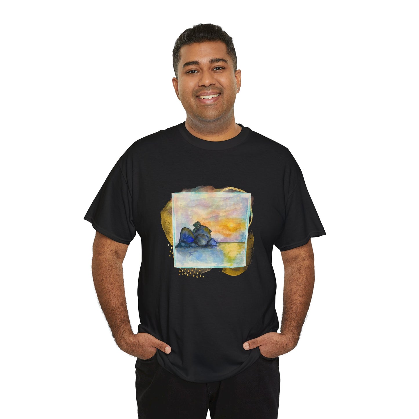 Sunset Dragon Unisex Tee, Unique Gift for Fantasy Lovers, Eco- Friendly Fashion