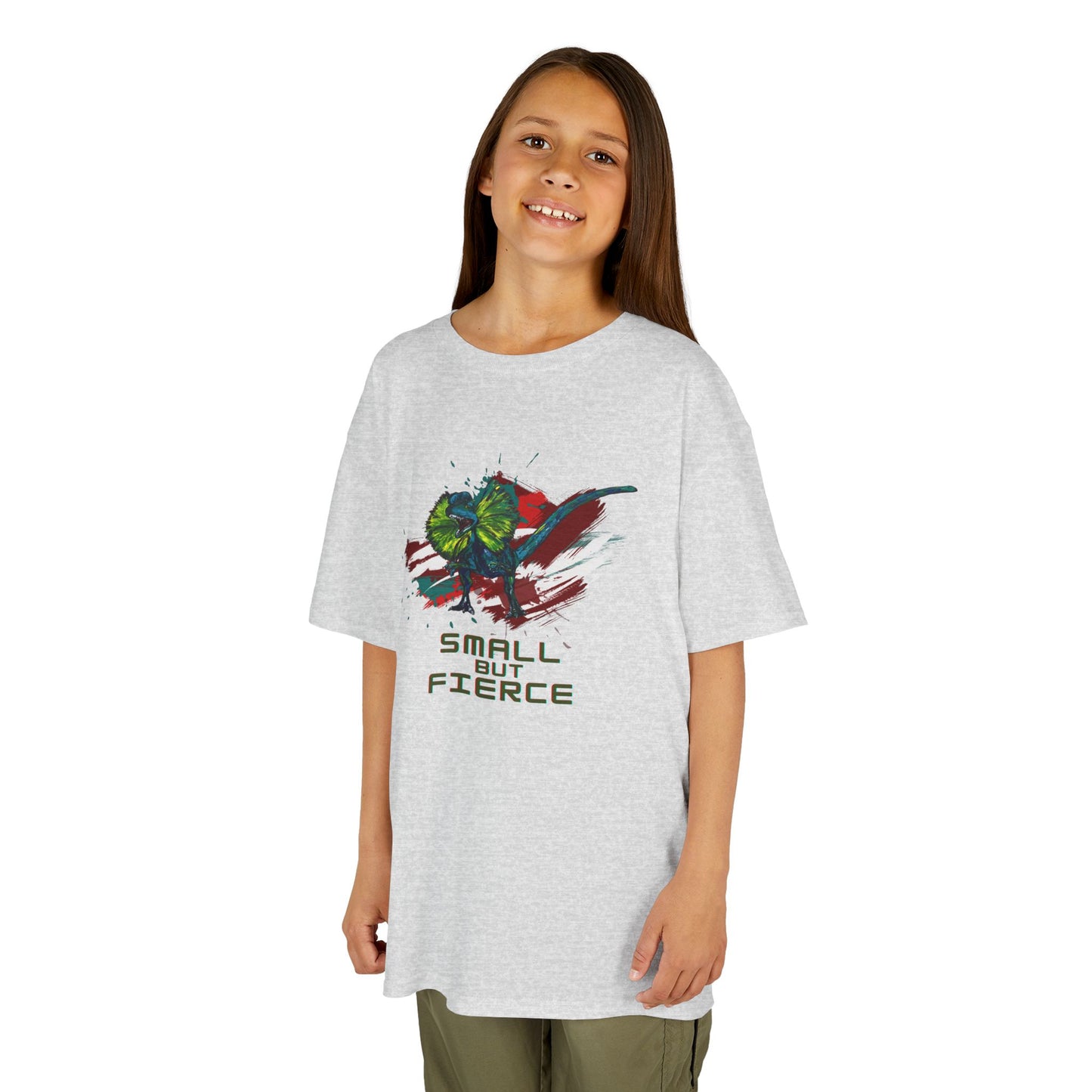 Small But Fierce Kids Dino Tee, Cute Graphic Shirt, Fun Kids Apparel, Gift for Children, Backyard Play, Everyday Wear, Birthday Gift