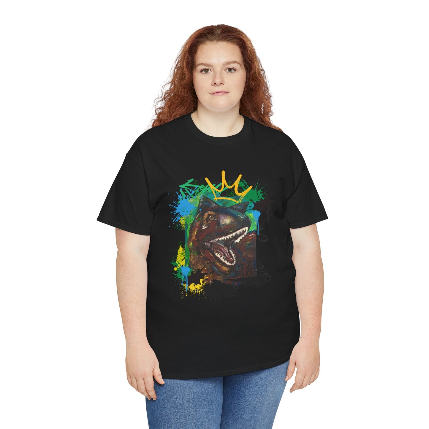 Dinosaur Graphic Tee, Unisex Heavy Cotton T-Shirt, Fun Art Tee, Casual Wear, Gift for Dino Lovers, Summer Style