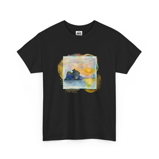 Sunset Dragon Unisex Tee, Unique Gift for Fantasy Lovers, Eco- Friendly Fashion