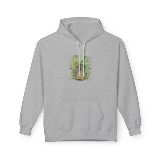 Nature-Inspired Dragon Unisex Fleece Hoodie, Cozy Wear, Outdoor Apparel, Eco-Friendly Gift, Perfect for Hiking, Casual Look