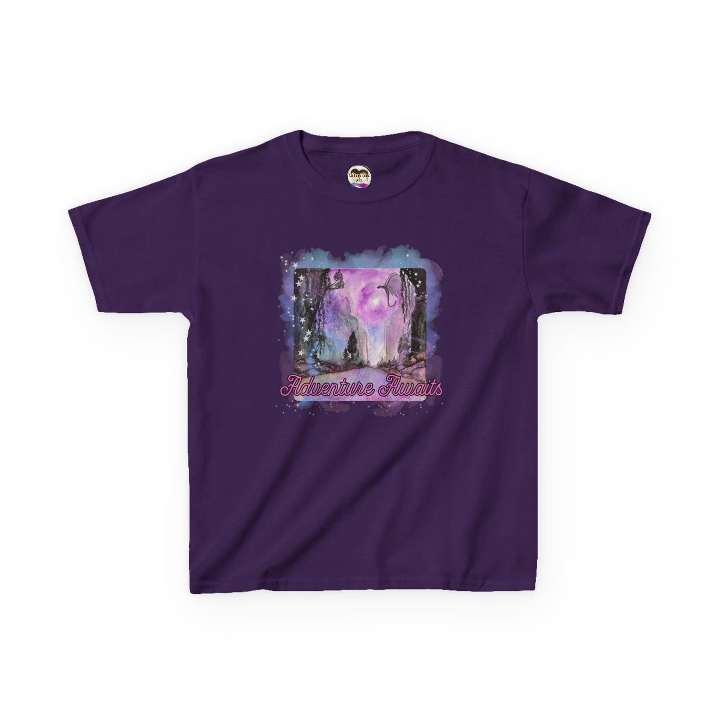 Adventure Awaits Kids Graphic Dragon Fairy Tale Unisex Cotton Tee