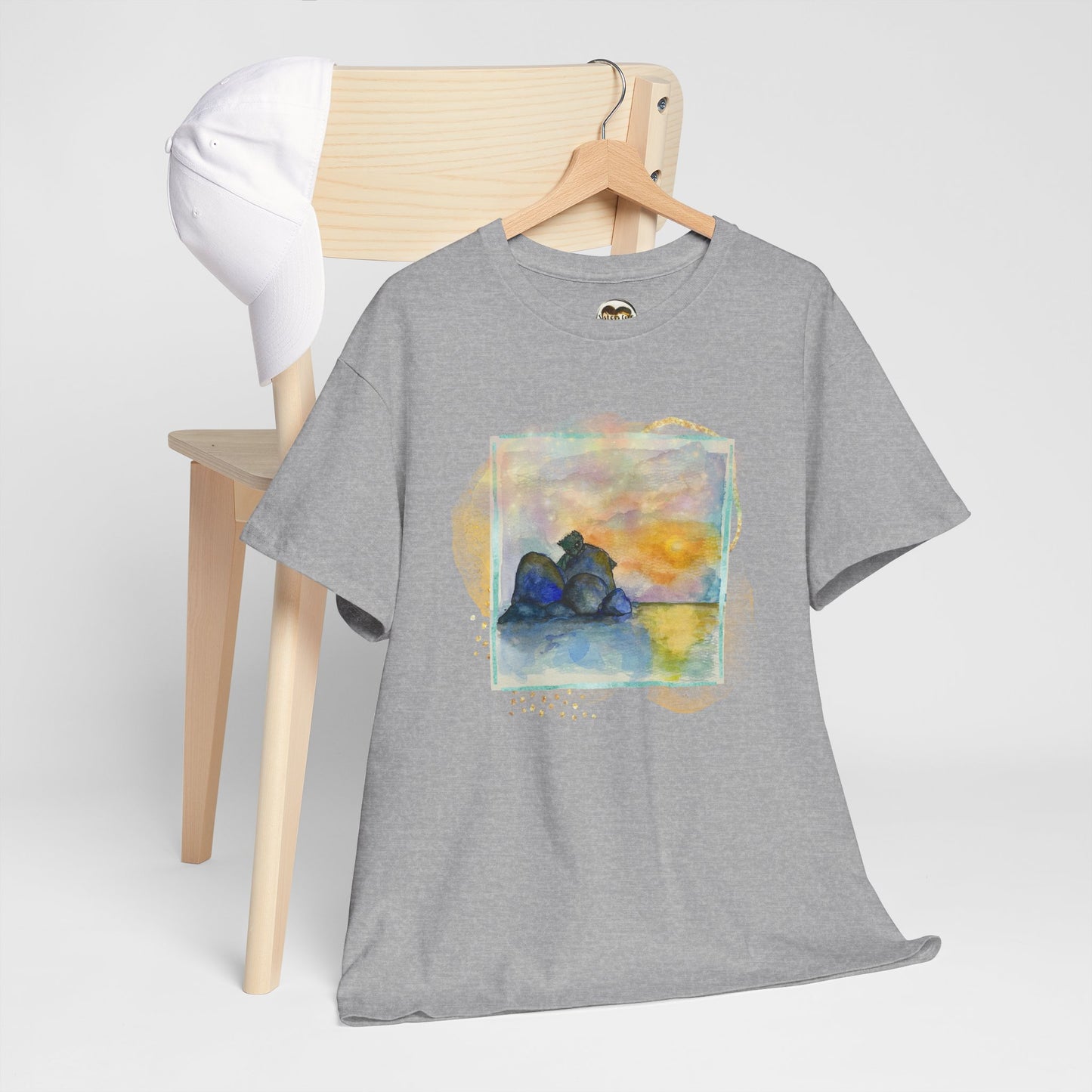 Sunset Dragon Unisex Tee, Unique Gift for Fantasy Lovers, Eco- Friendly Fashion